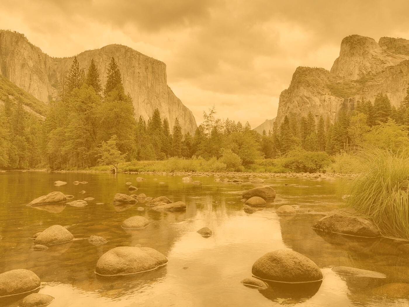 Мелкое русло реки обои