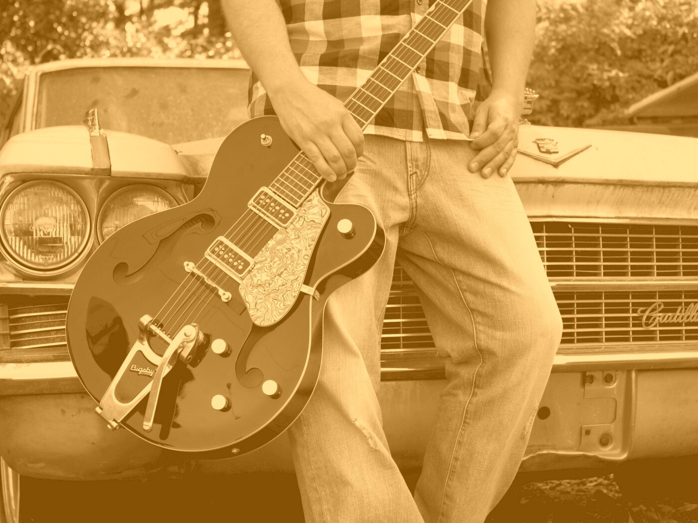 Gretsch и Cadillac обои