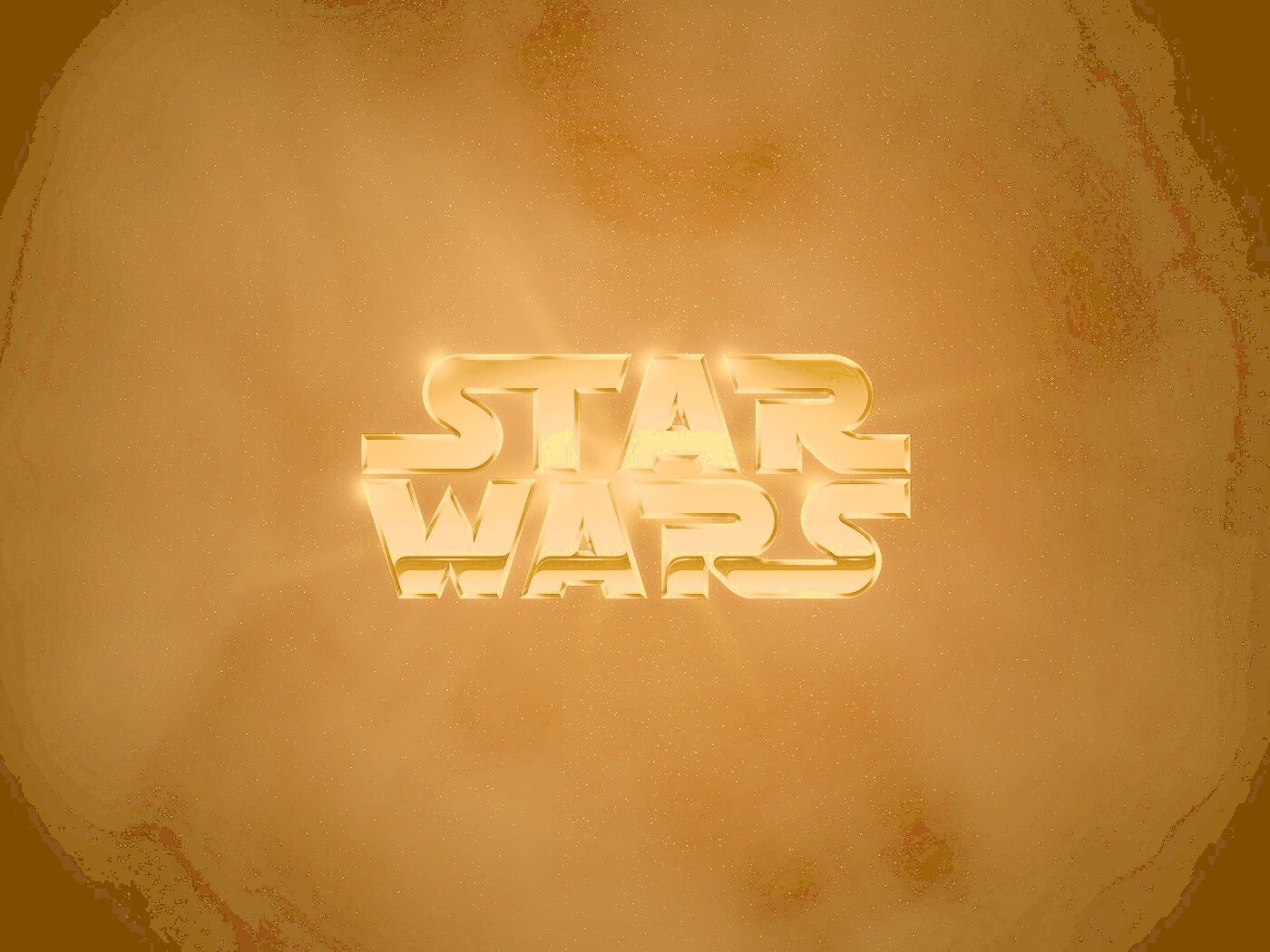Золотой логотип Star Wars обои