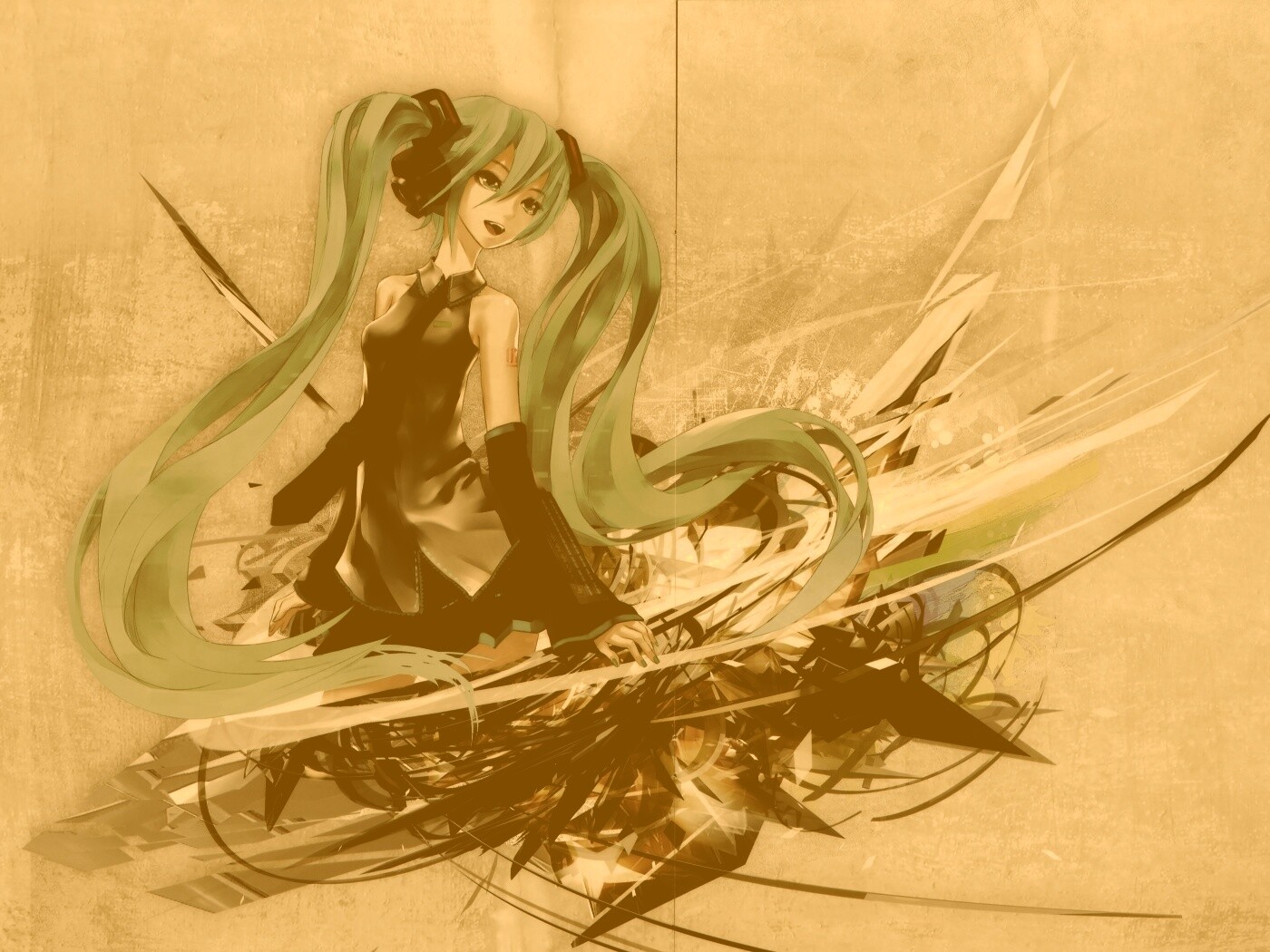 Арт с Хатсуне Мику обои