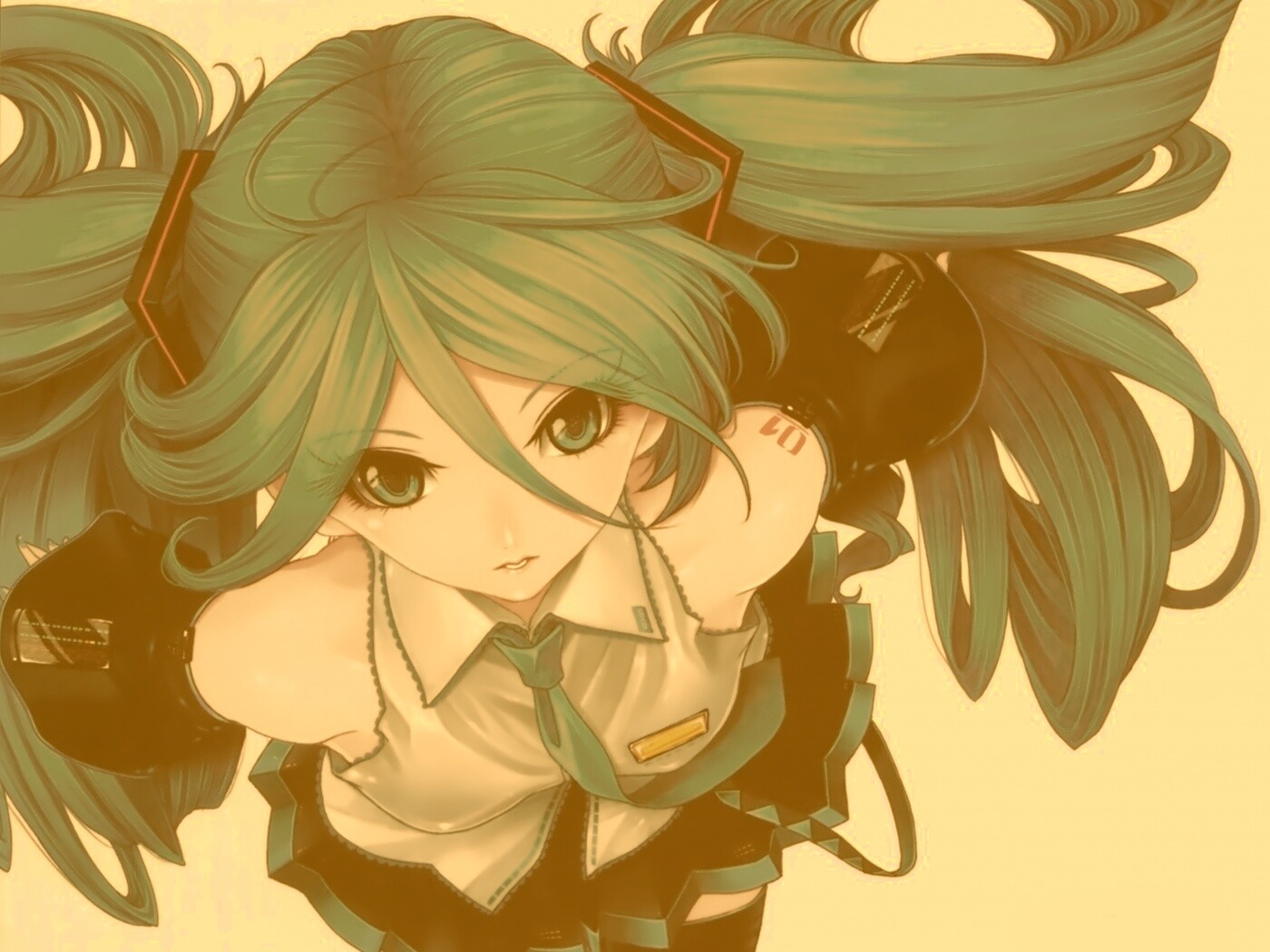 Синеволосая Хатсуне Мику обои