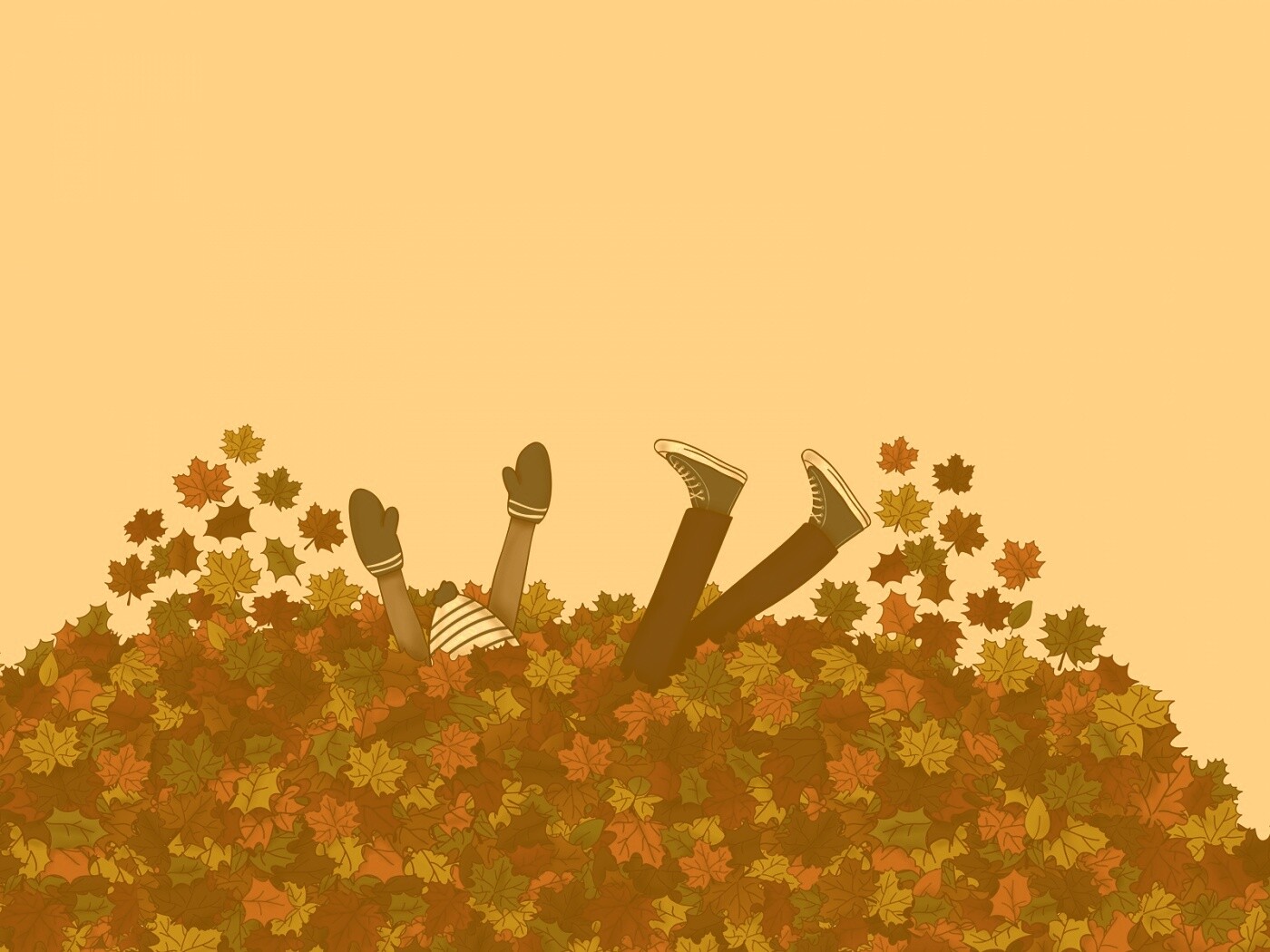 Опавшие листья обои