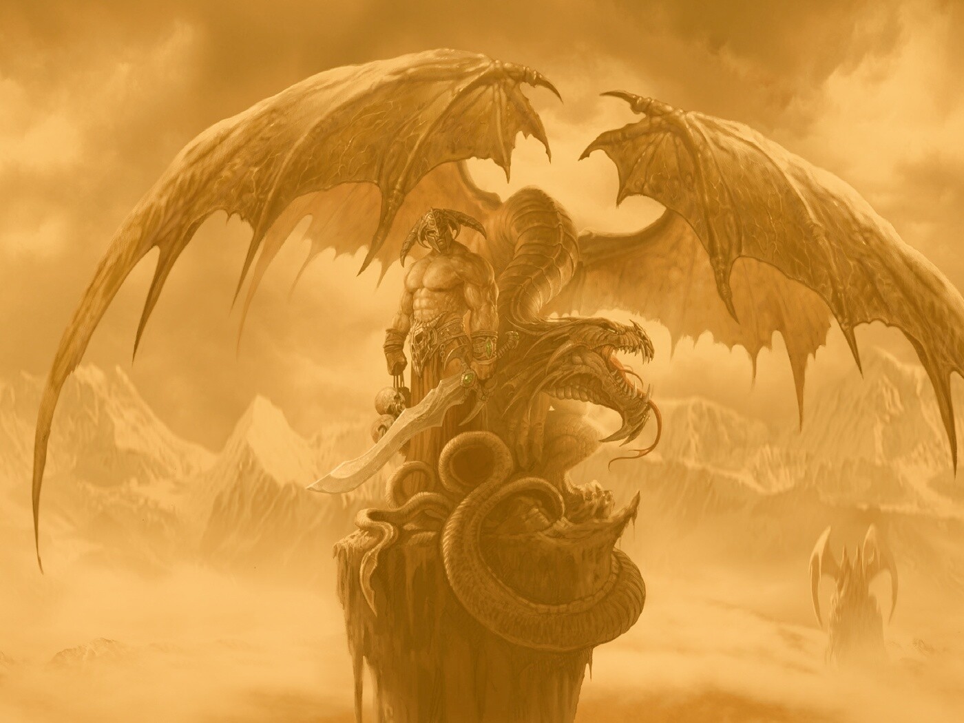 Варвар и дракон обои