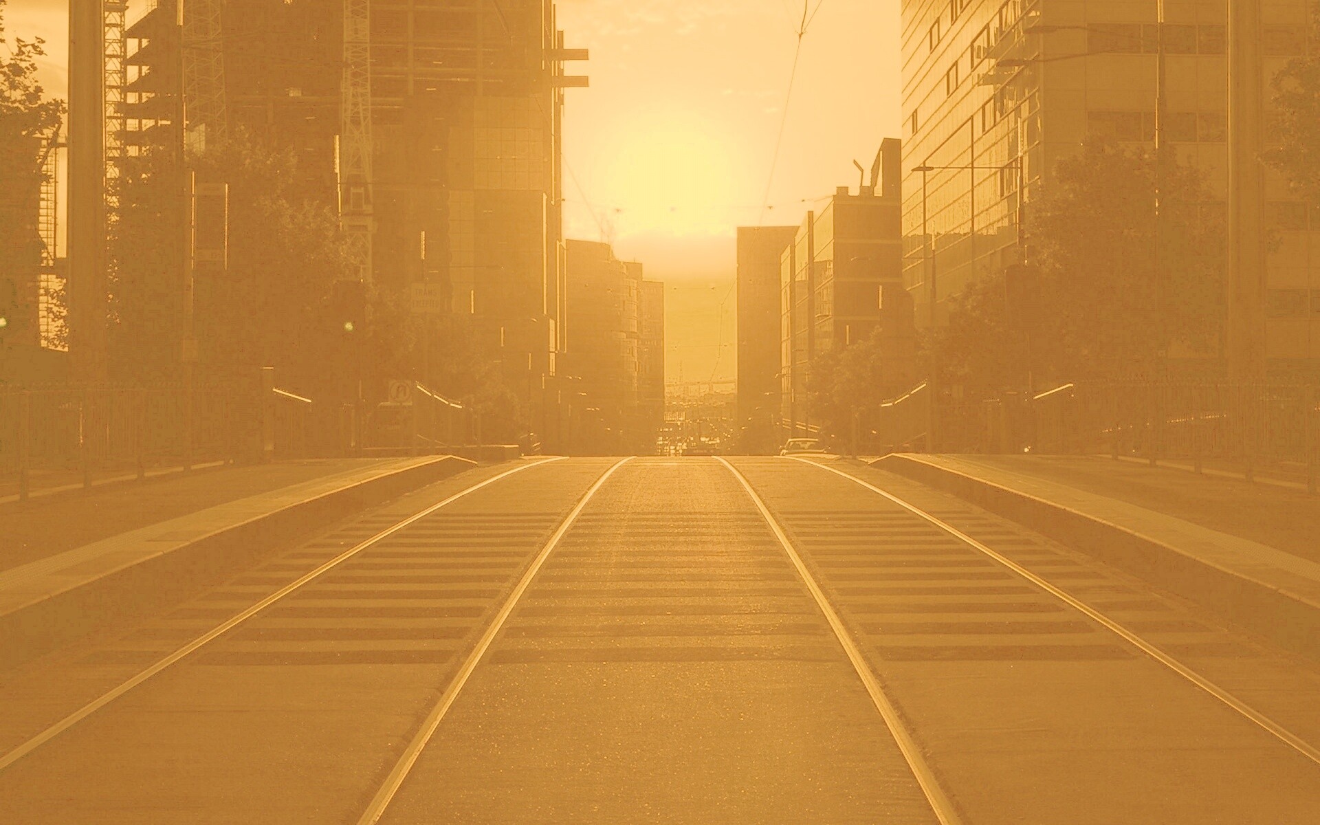 Трамвайные пути обои