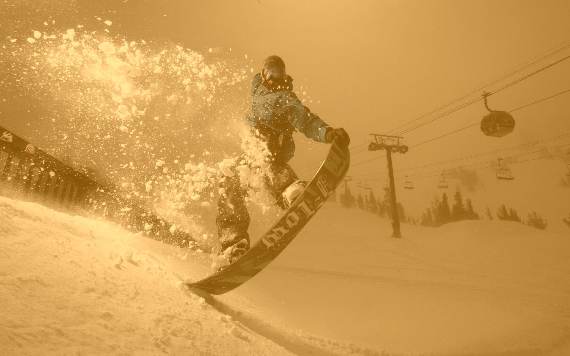 Сноубордист обои