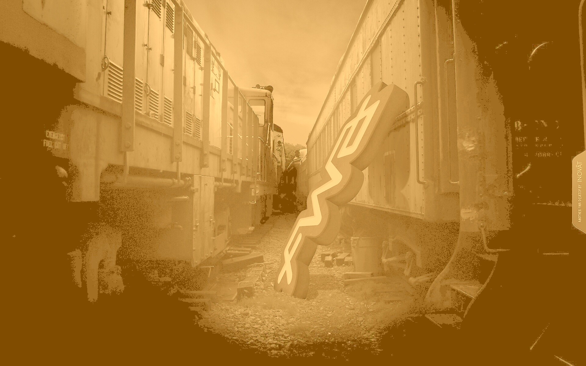 Упавшая вывеска обои