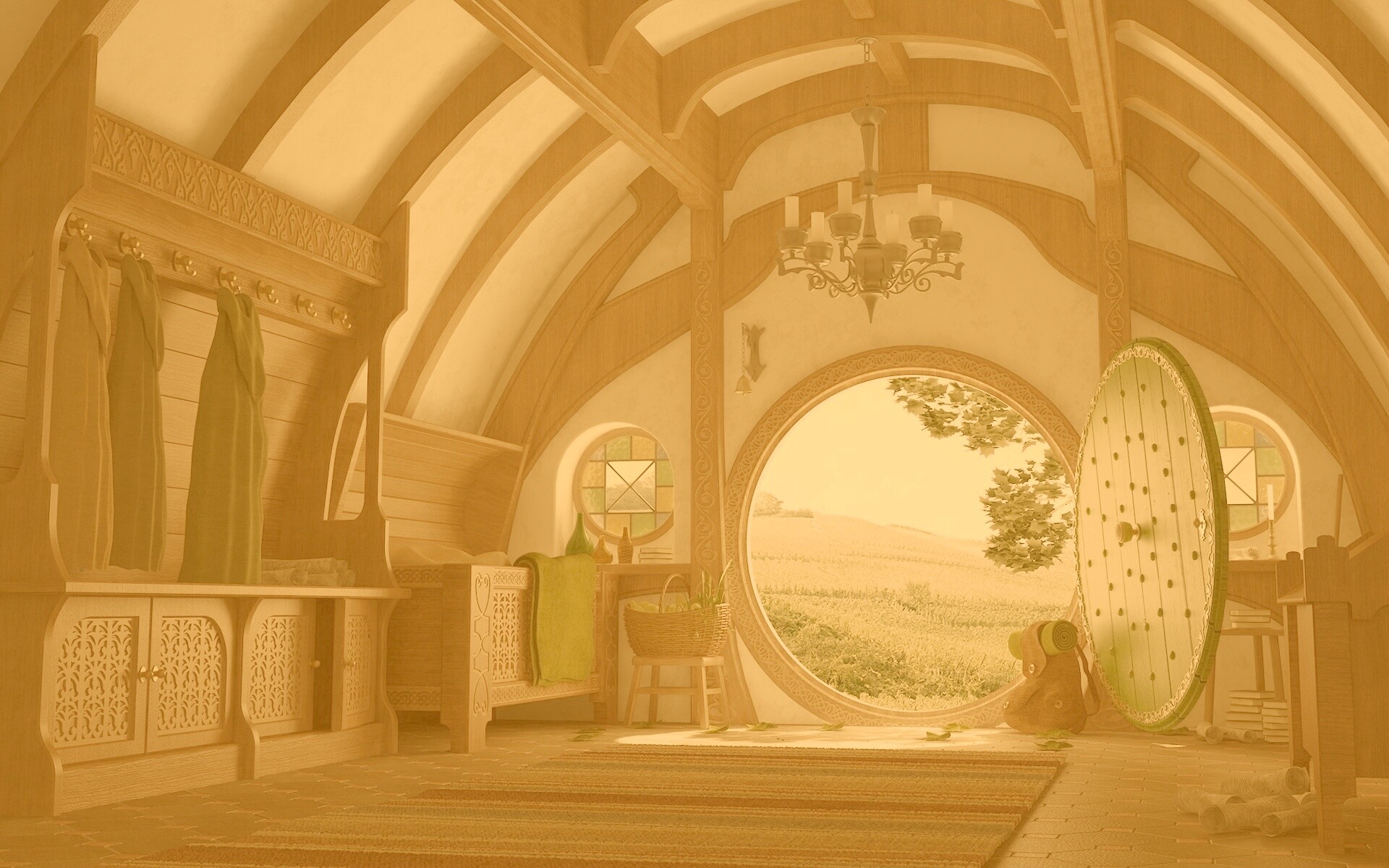 Дом хоббитов обои