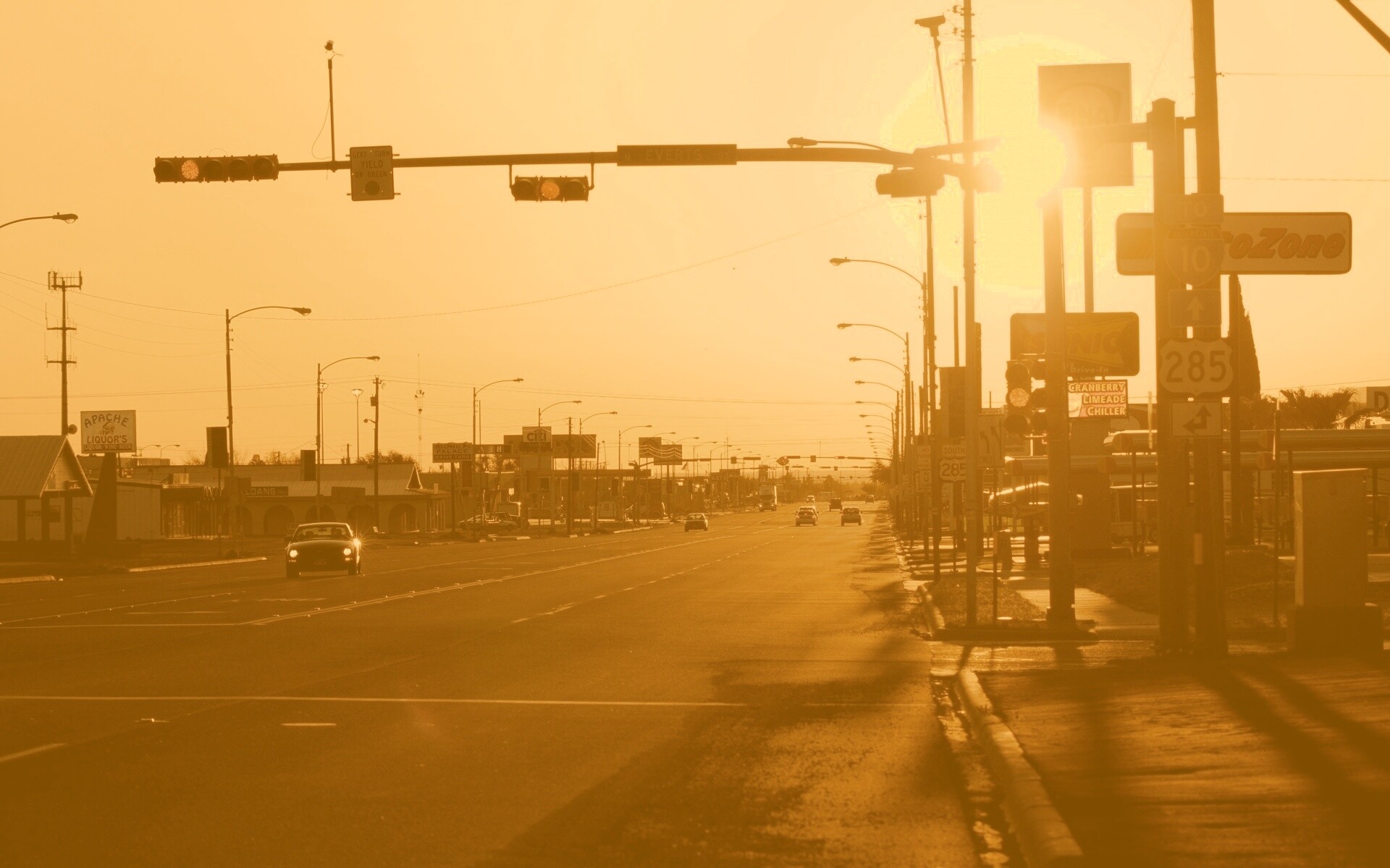 Закат в Лос Анджелесе обои