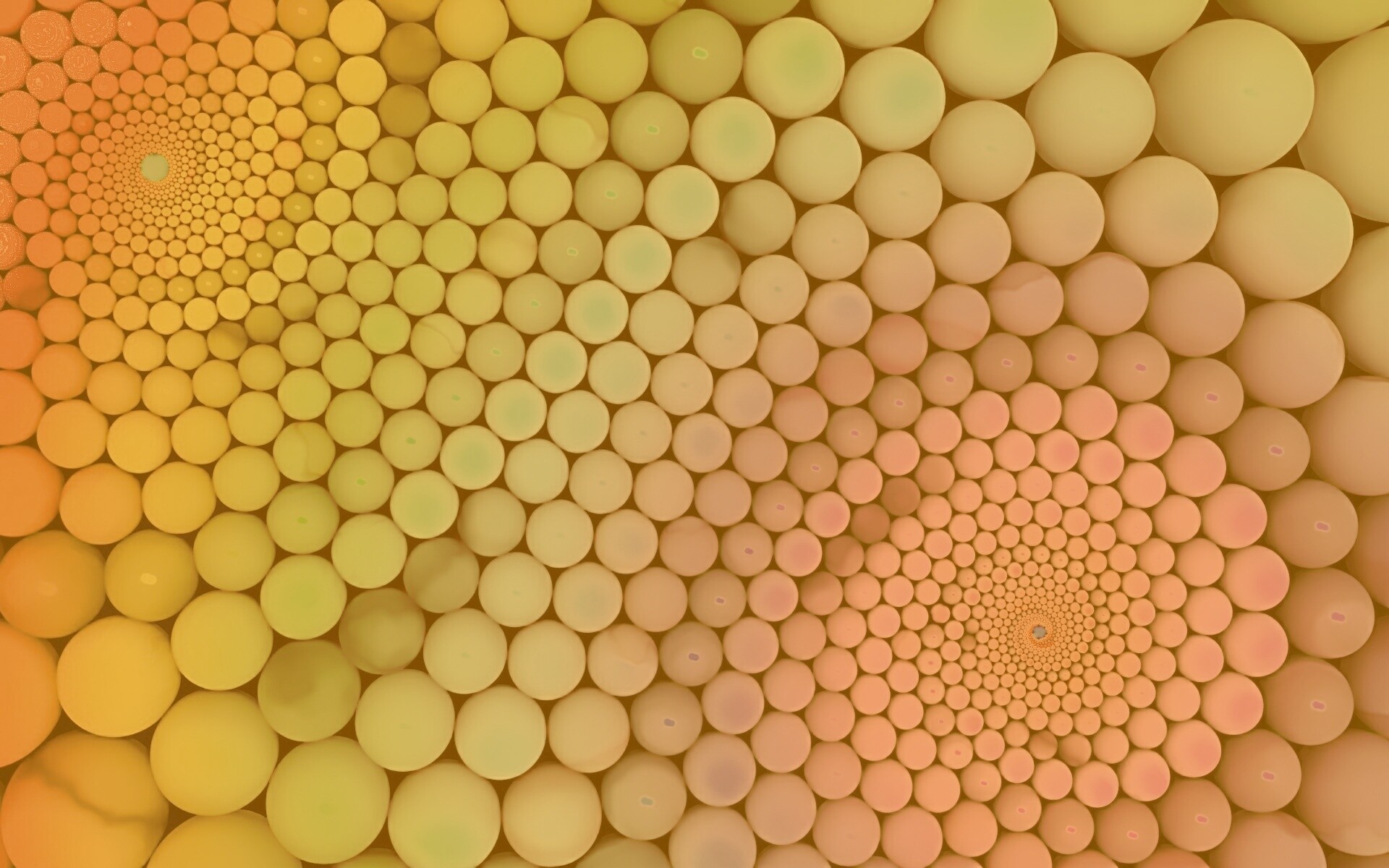 Радужные спирали из шариков обои