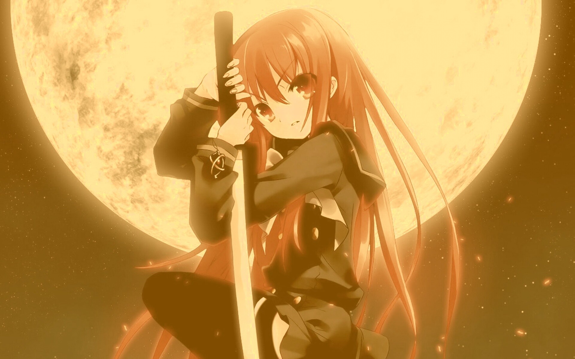 Девочка с катаной обои