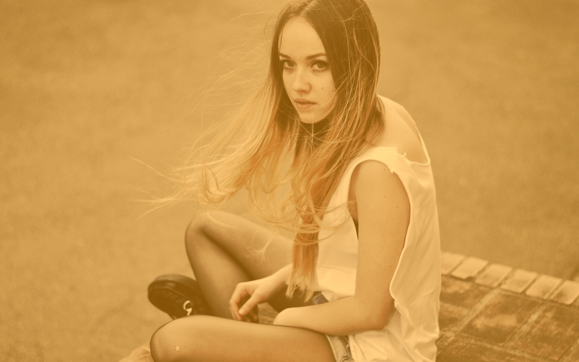 Девушка в образе модели обои