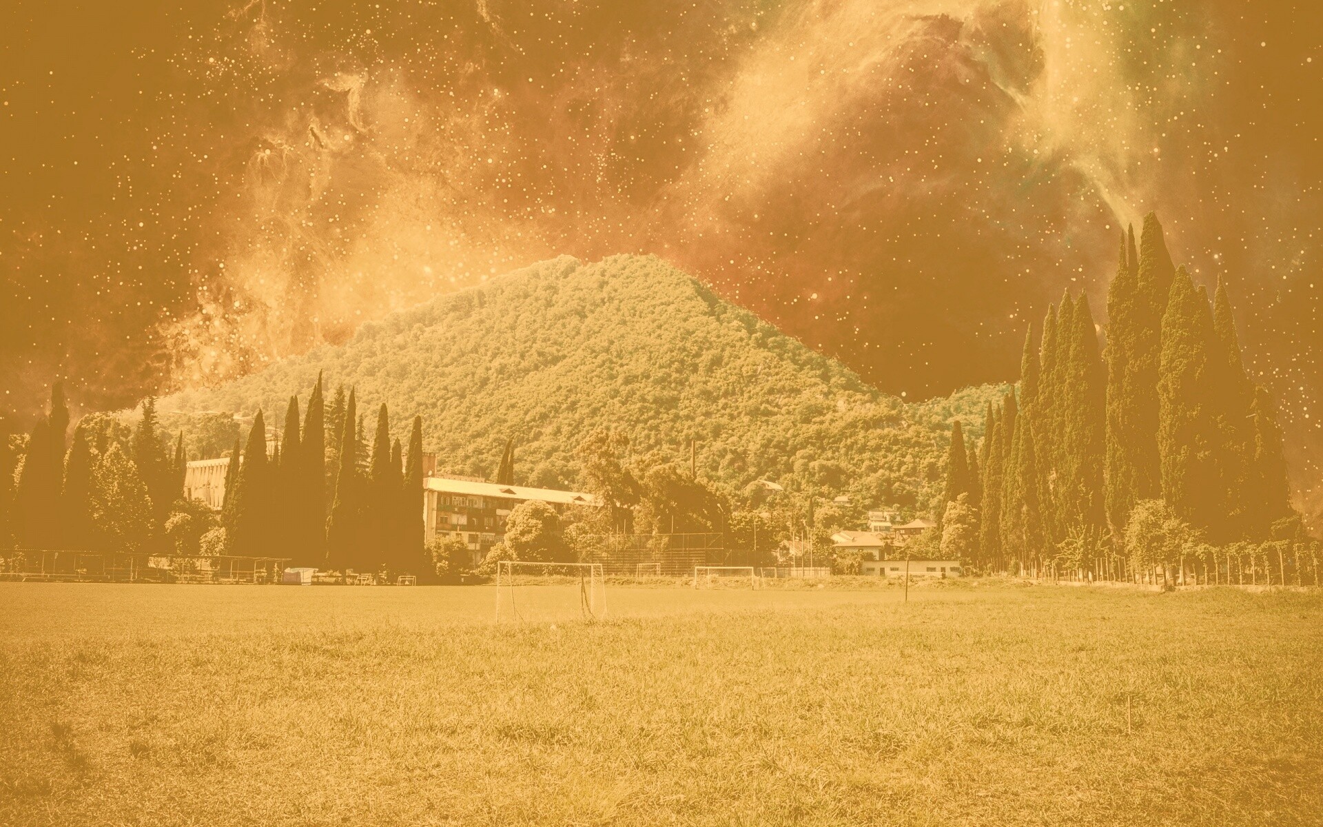 Под удивительным небом обои