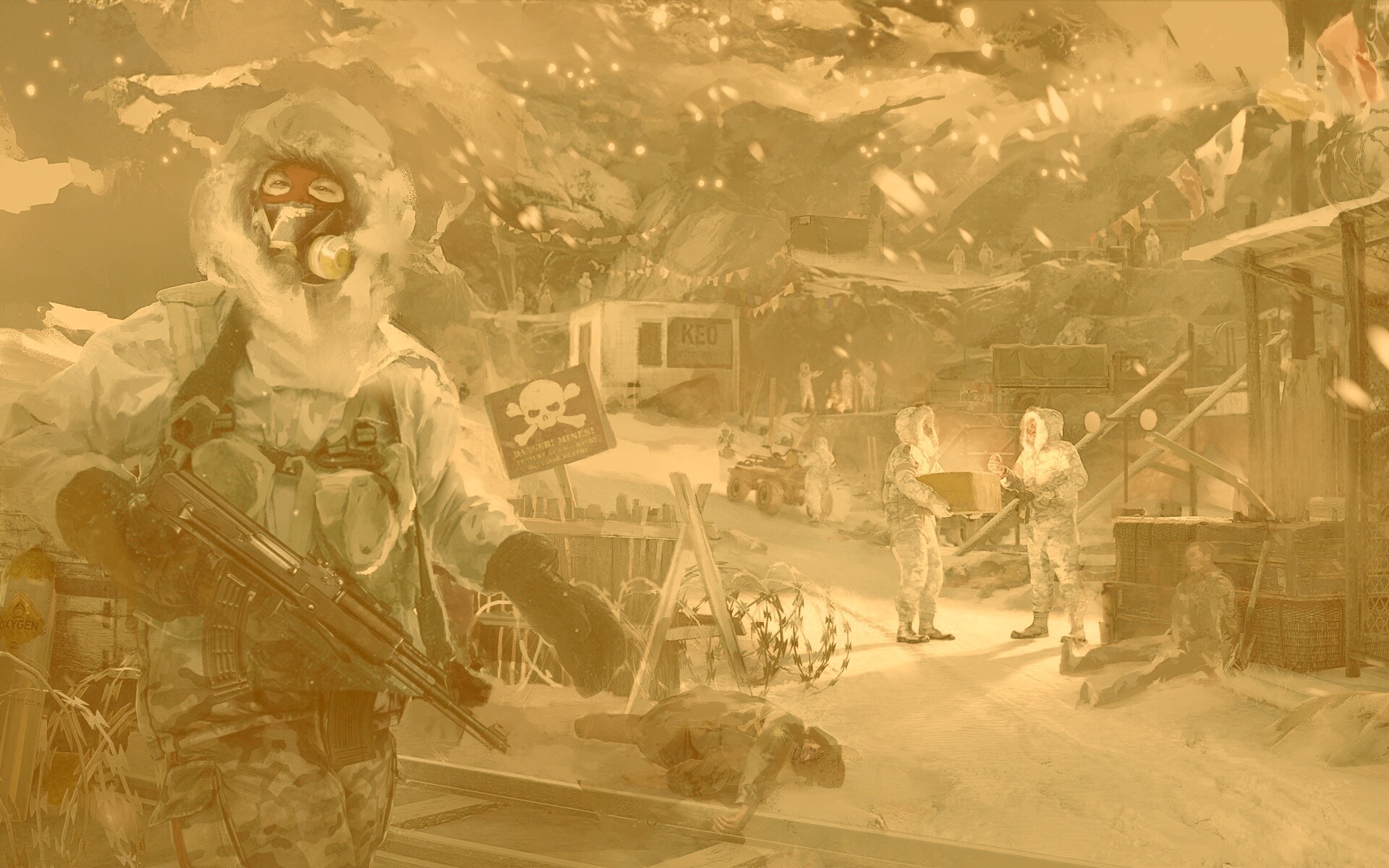 Снежно и опасно обои