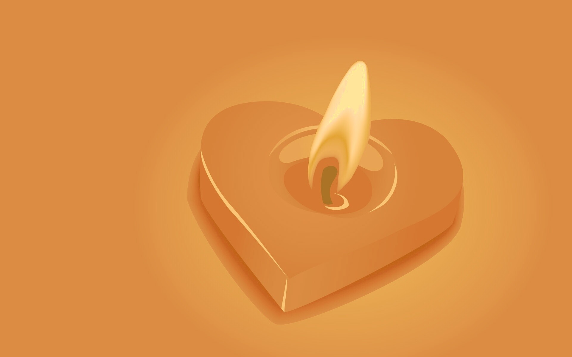 Свеча для Дня всех влюбленных обои