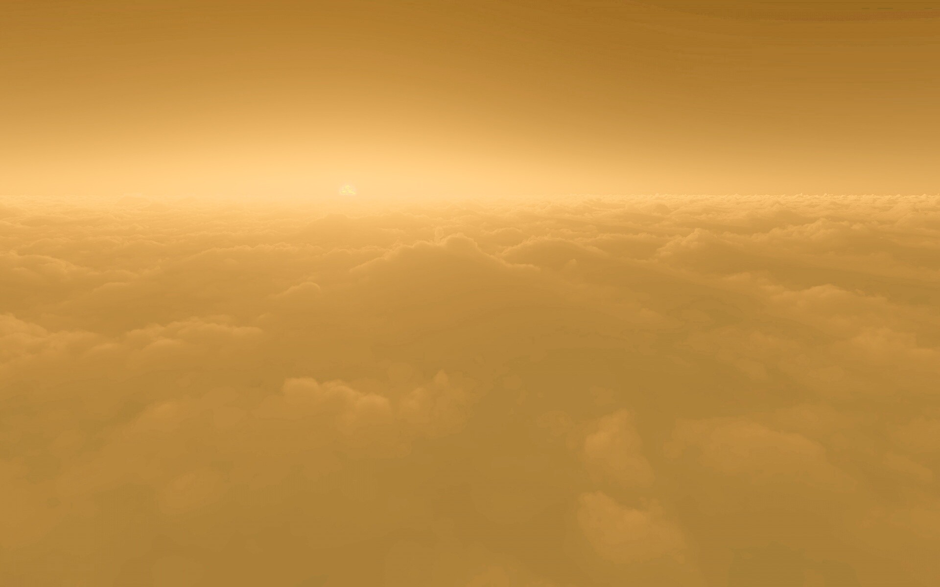 Закат над облаками обои