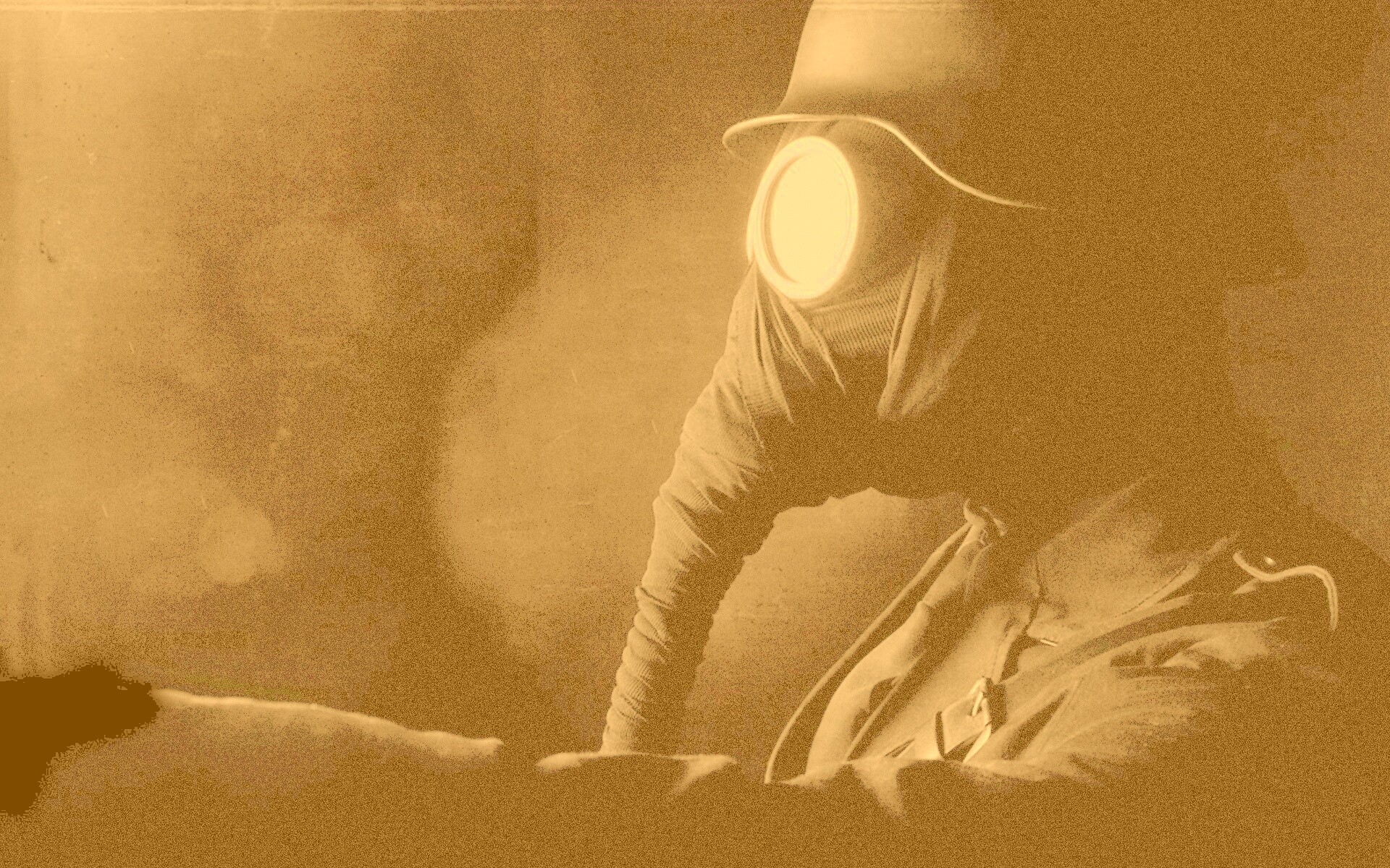 В противогазе обои