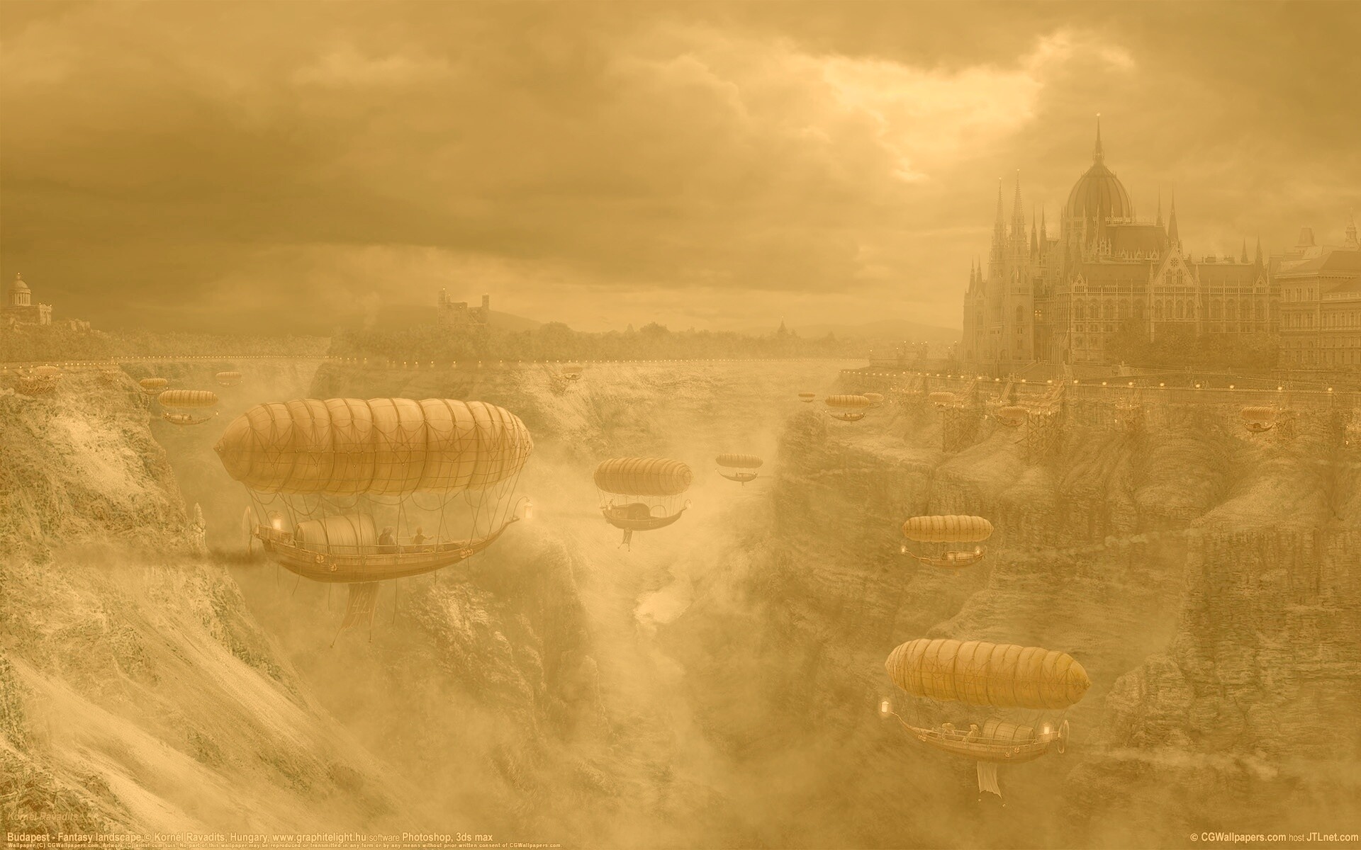 Фентезийный Будапешт обои