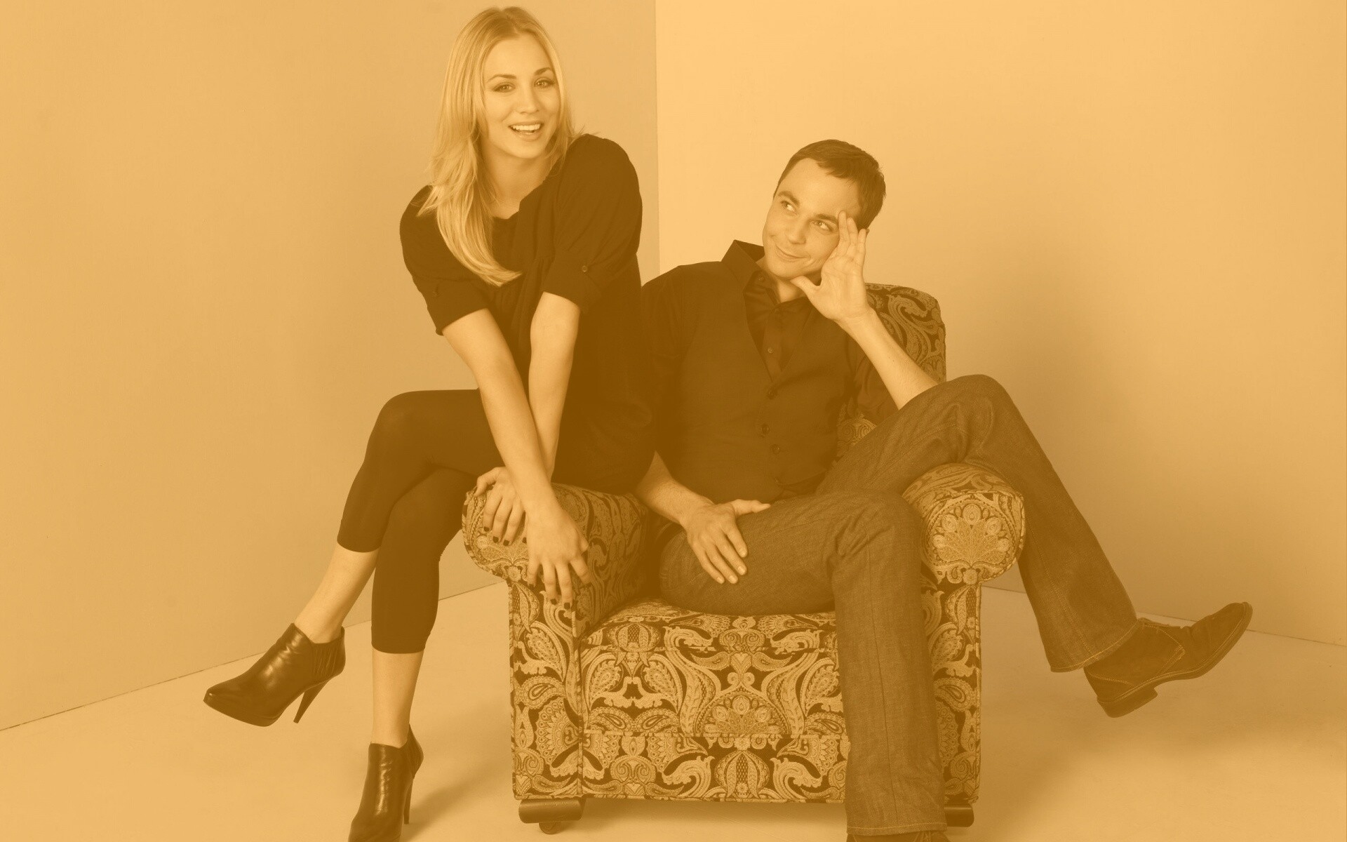 Пенни и Шелдон обои