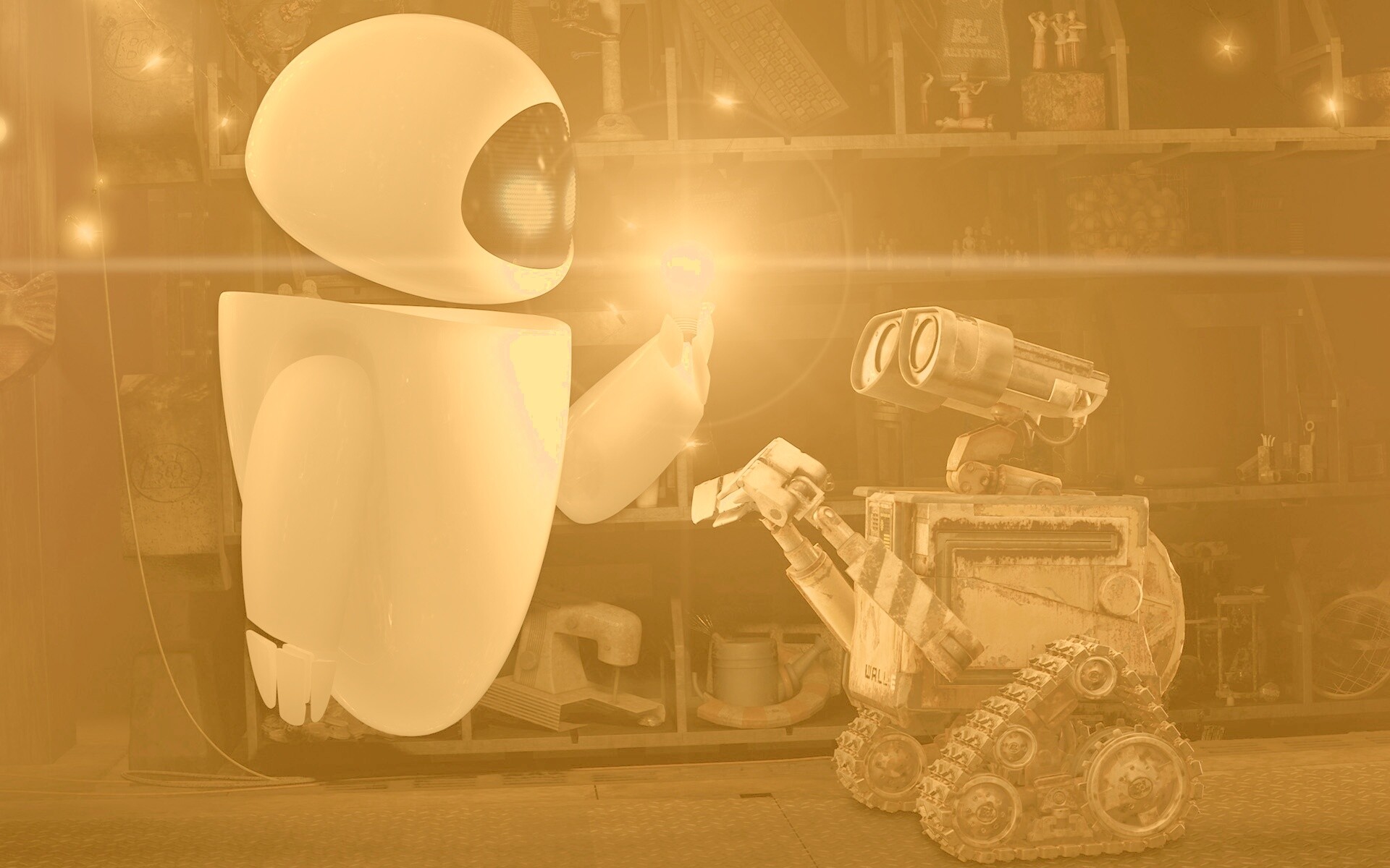 WALL-E и Ева обои