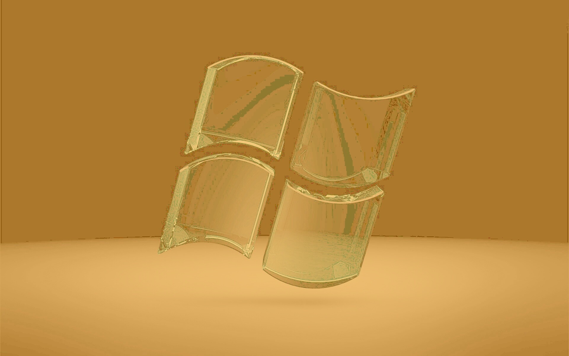 Логотип Windows из стекла обои