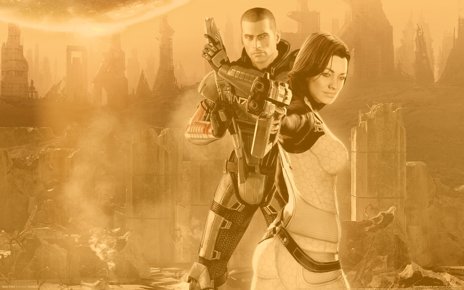 Шепард и Миранда обои