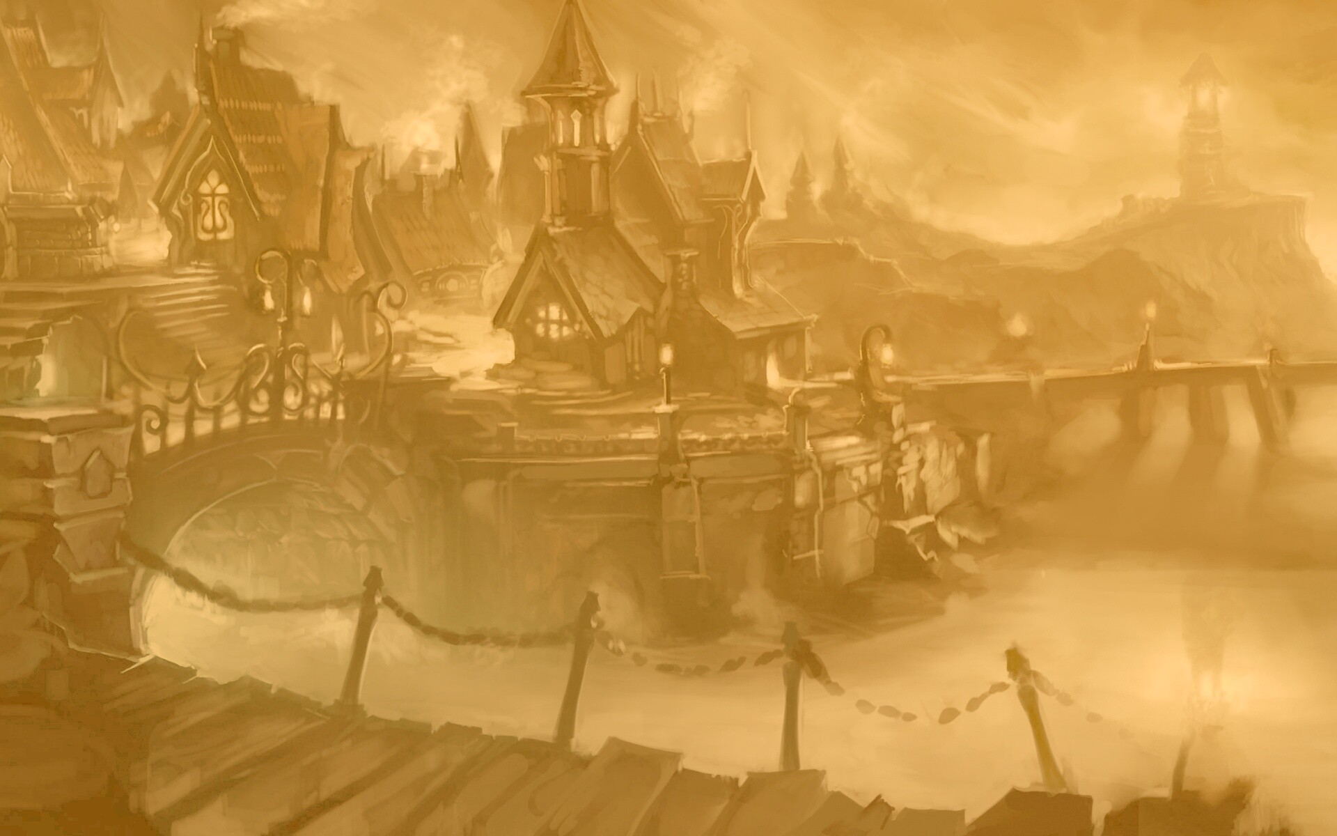 Волшебная деревня обои