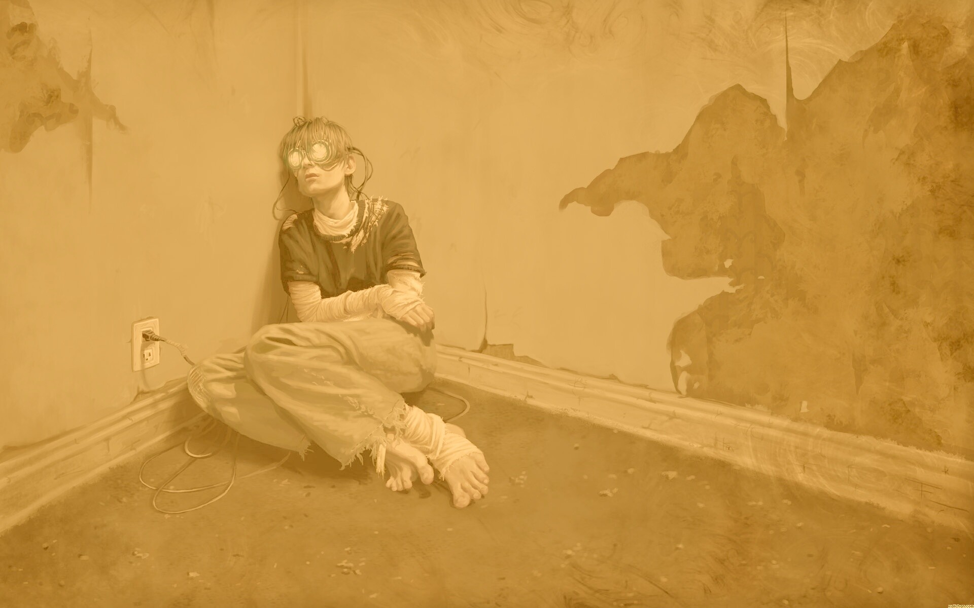 Потерянный в виртуальном мире обои