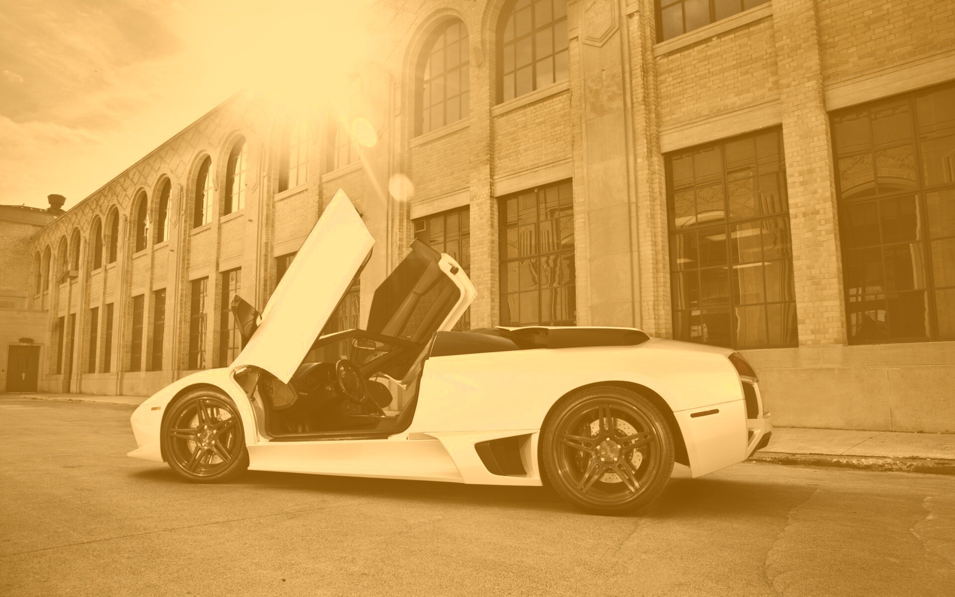 Белая Ламборгини Мурсьелаго обои