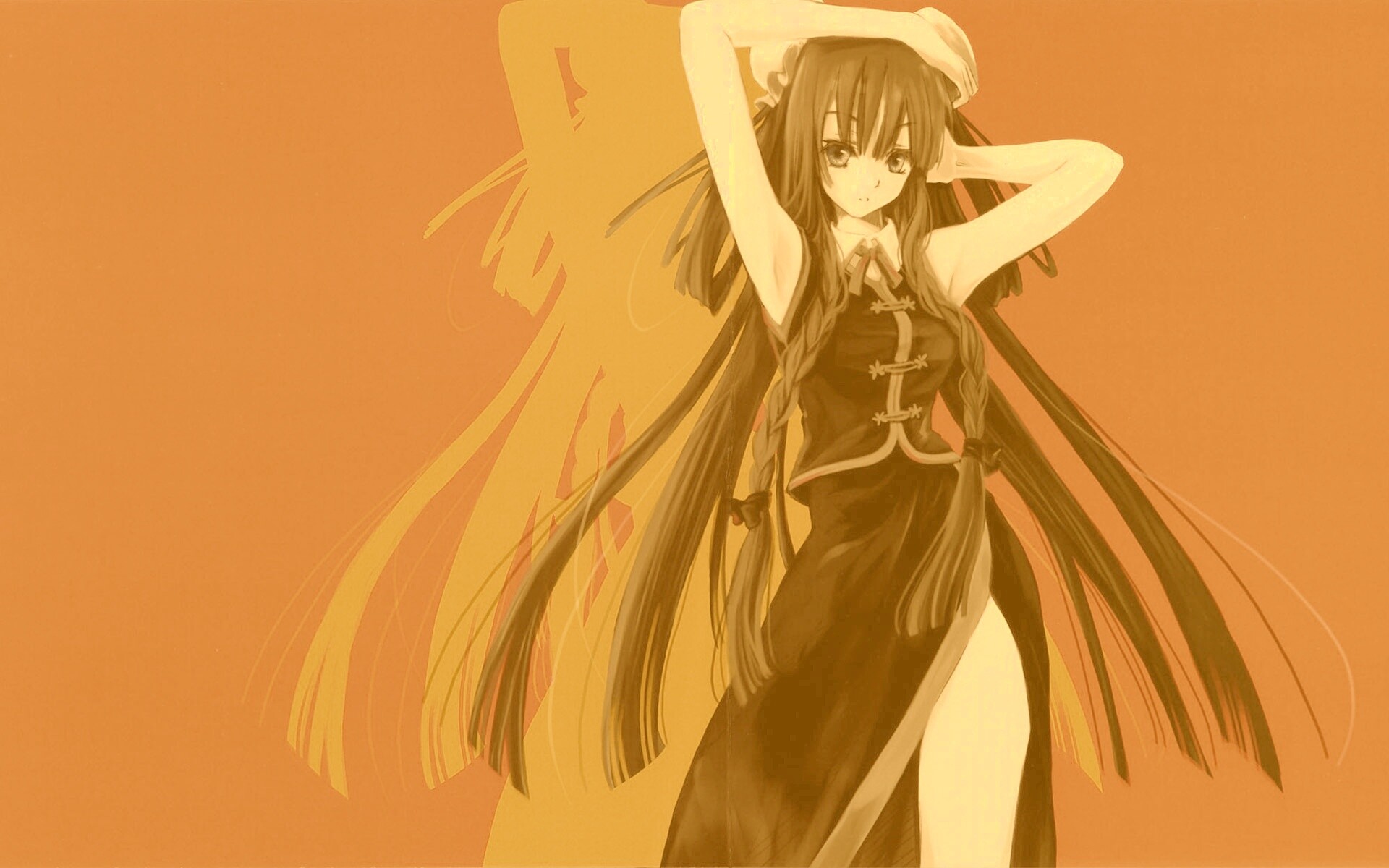 Девушка в чёрном обои