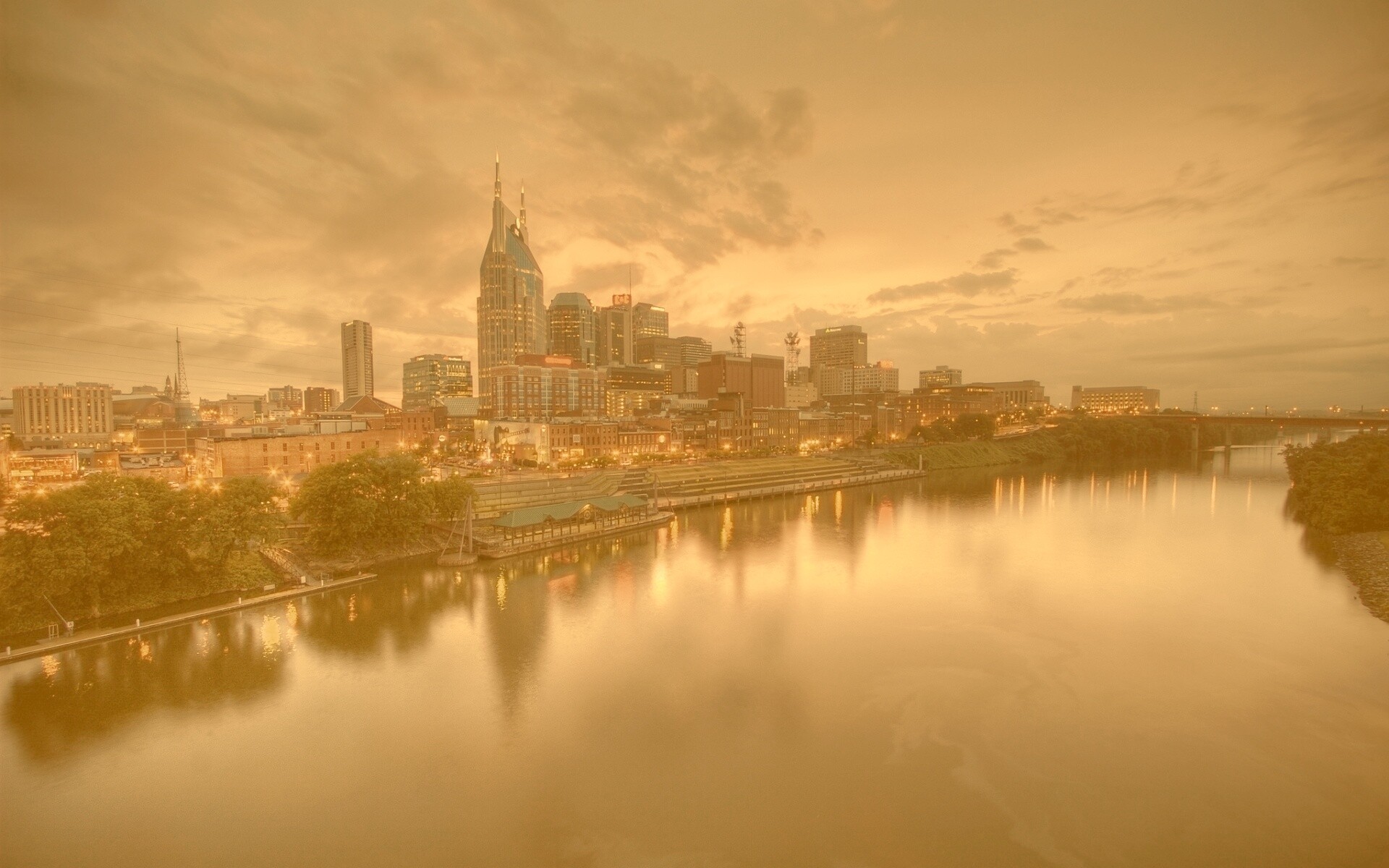 Ночной город обои