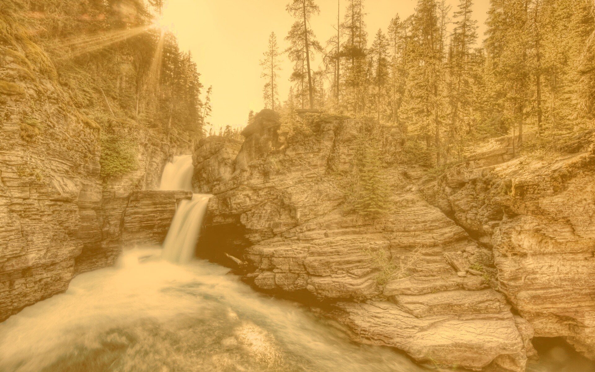 Горные водопады обои