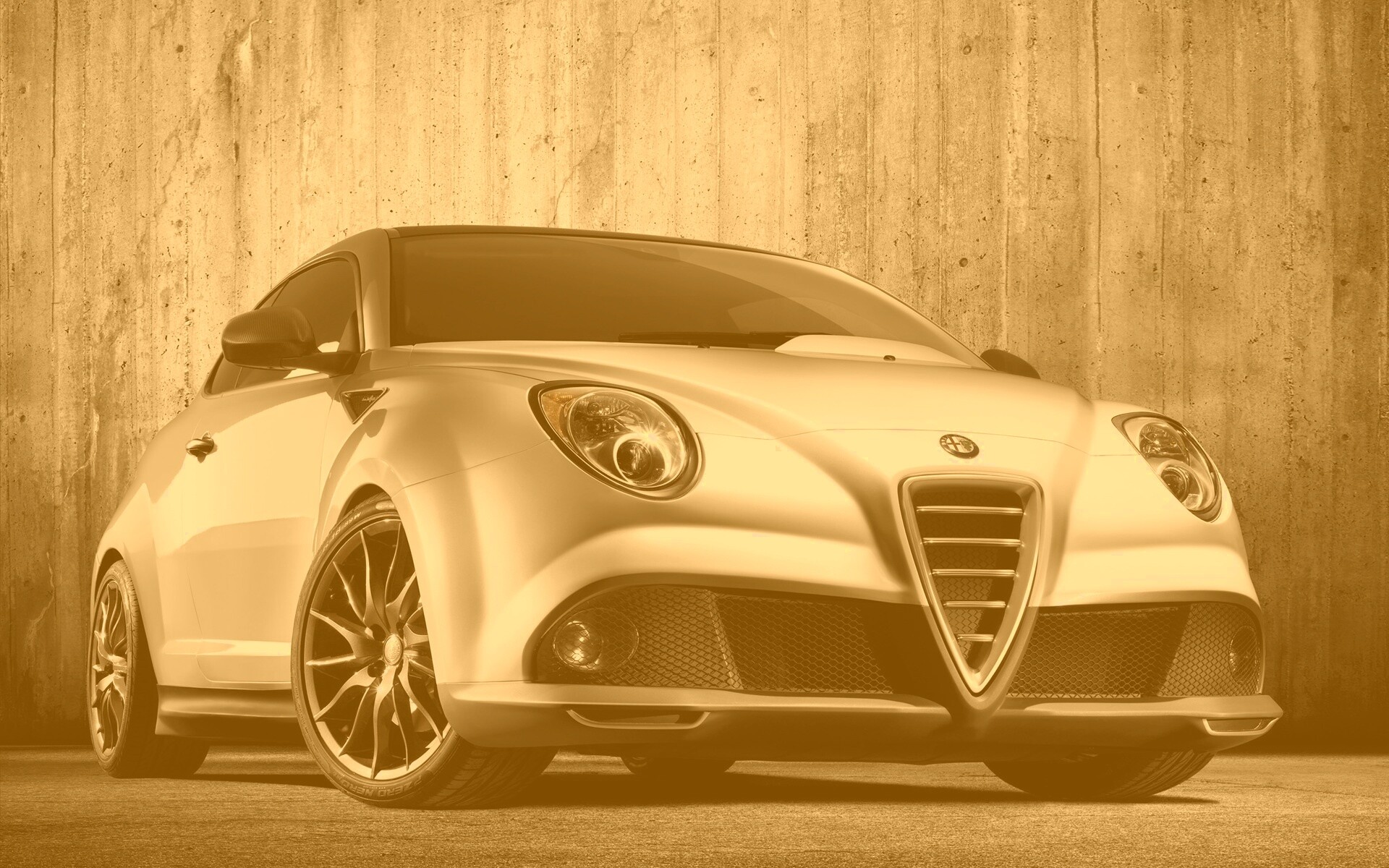 Alfa-Romeo вид спереди обои