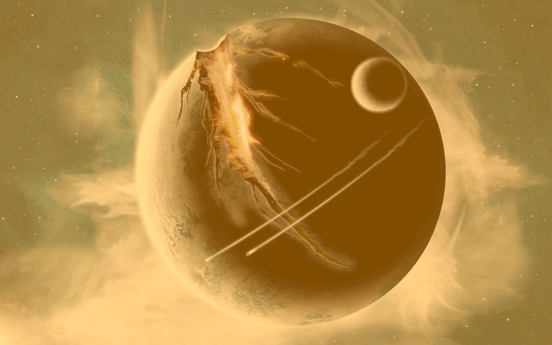 Эвакуация с гибнущей планеты обои