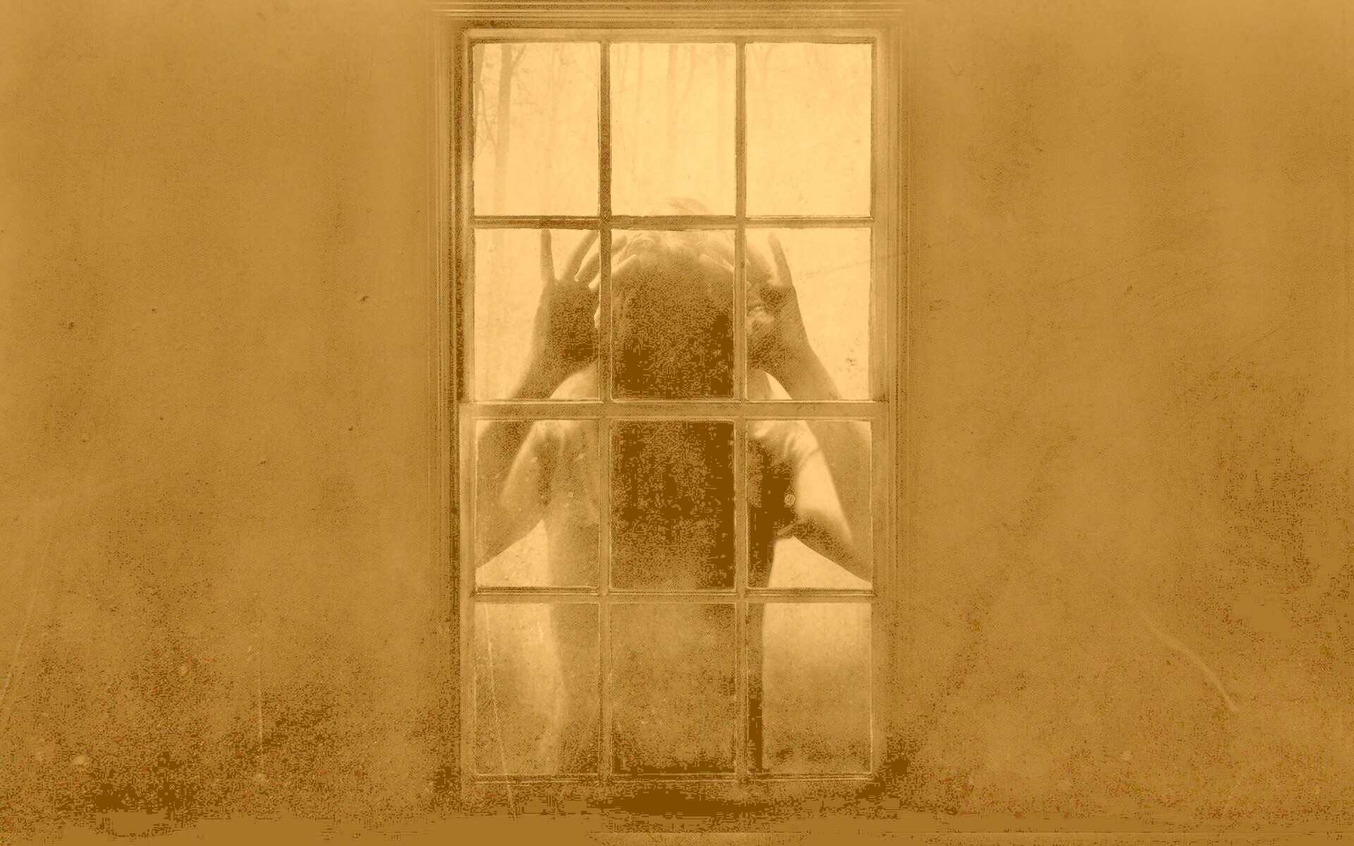 Страшная девоча в окне обои