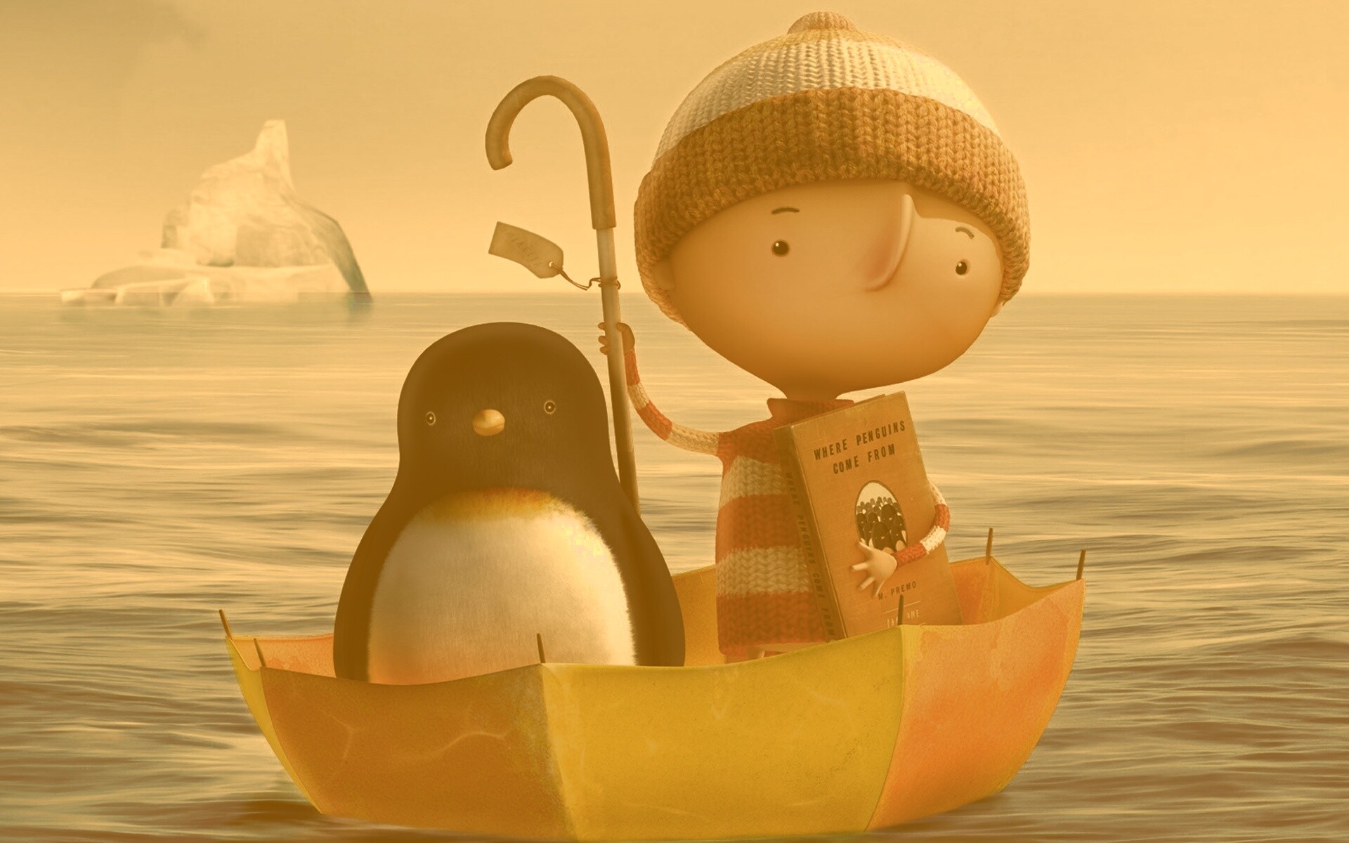 Откуда приходят пингвины обои