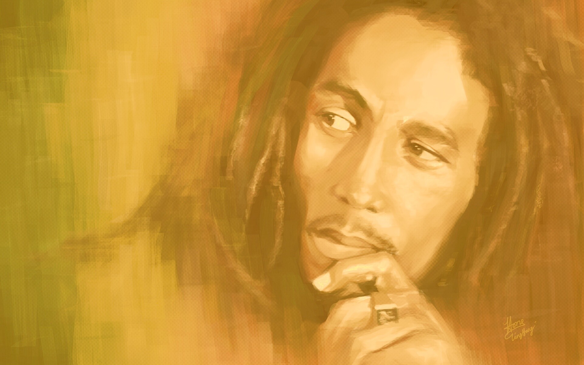 Портет Боба Марли обои