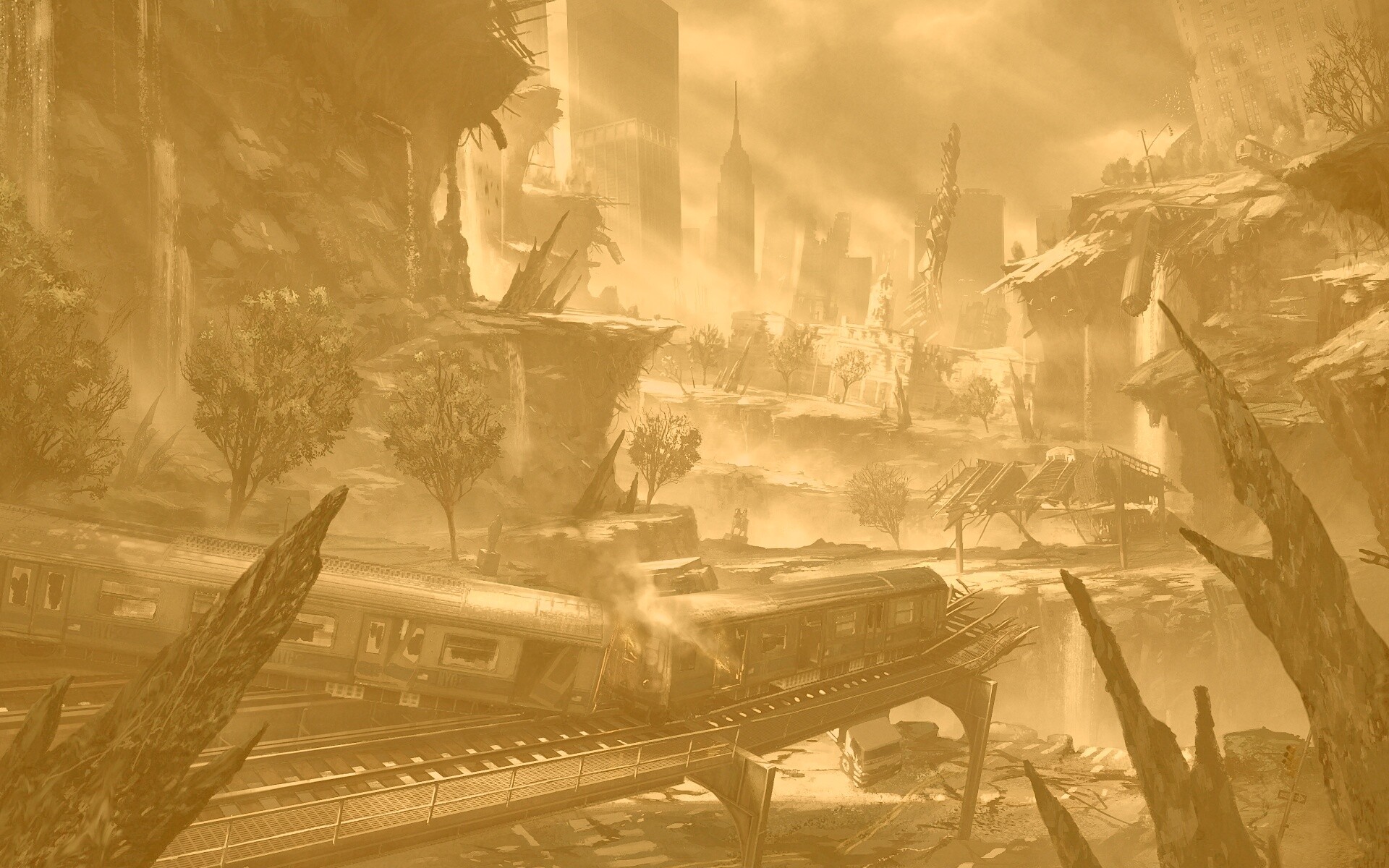 Развалины Нью-Йорка обои