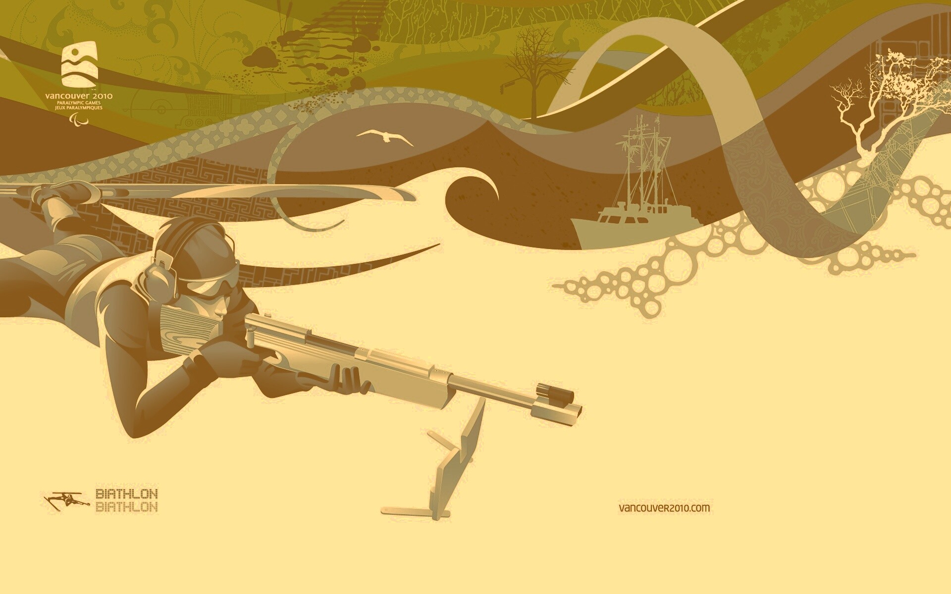Олимпиада в Ванкувере 2010: Биатлон обои