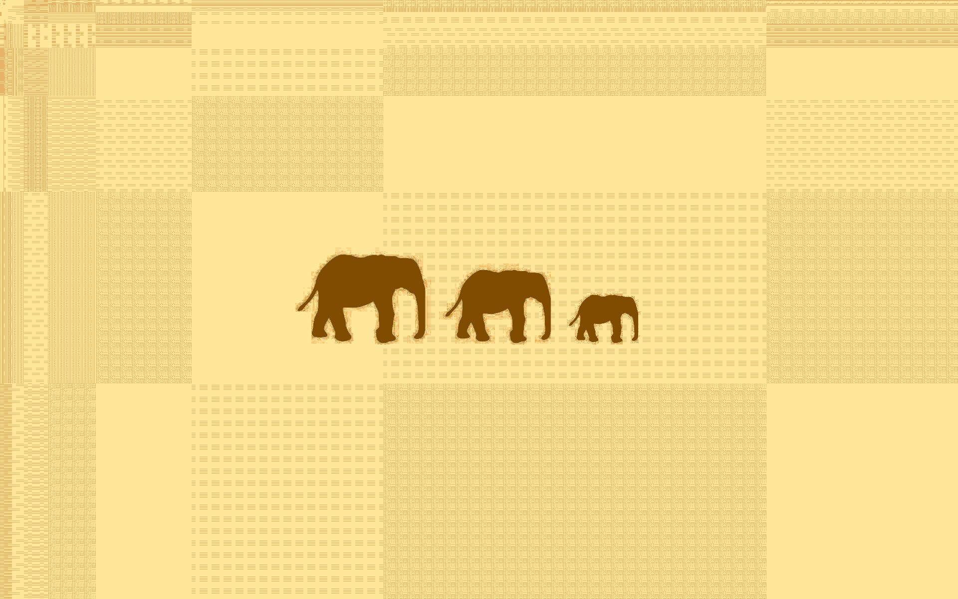 Вереница слонов обои