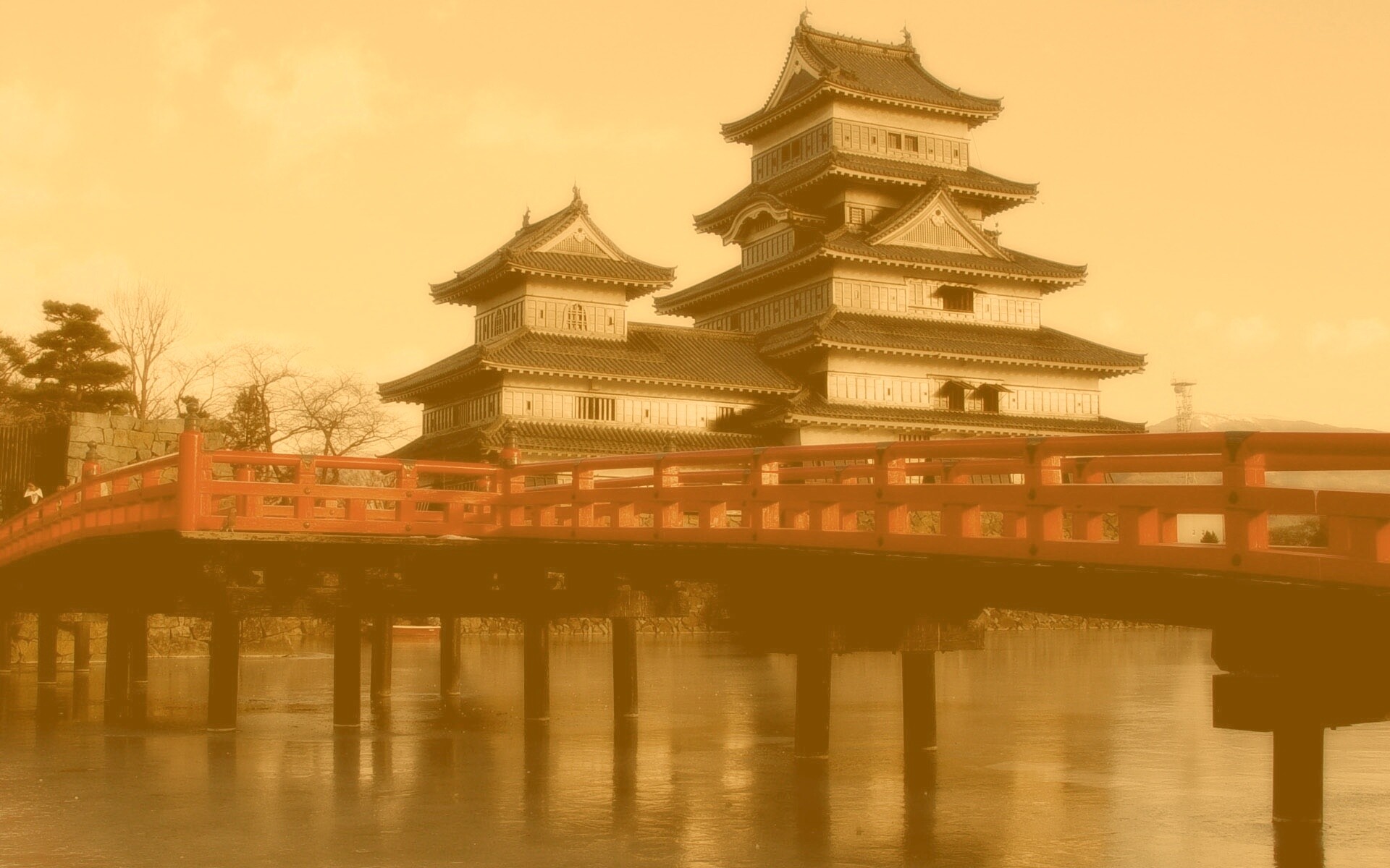 Дом на берегу обои