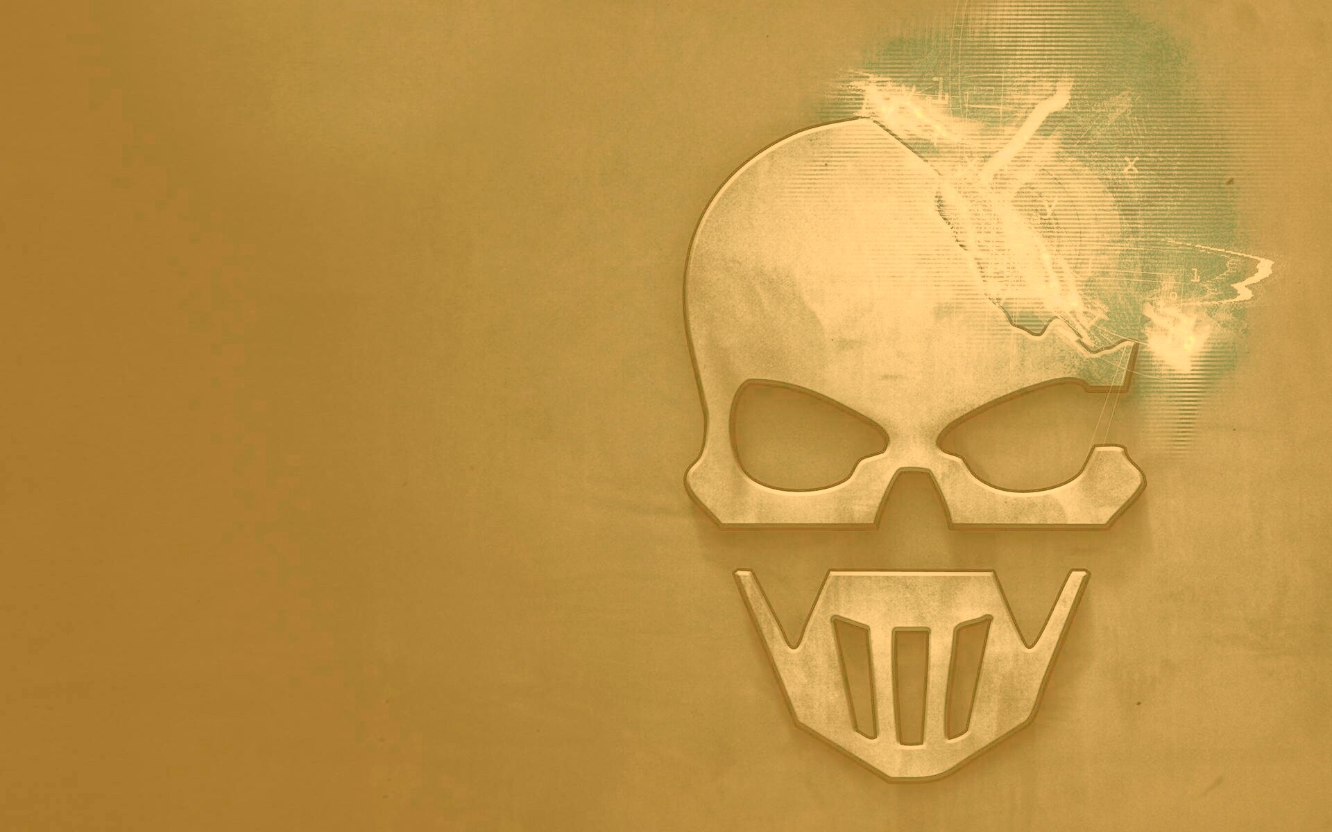 Контур стального черепа обои