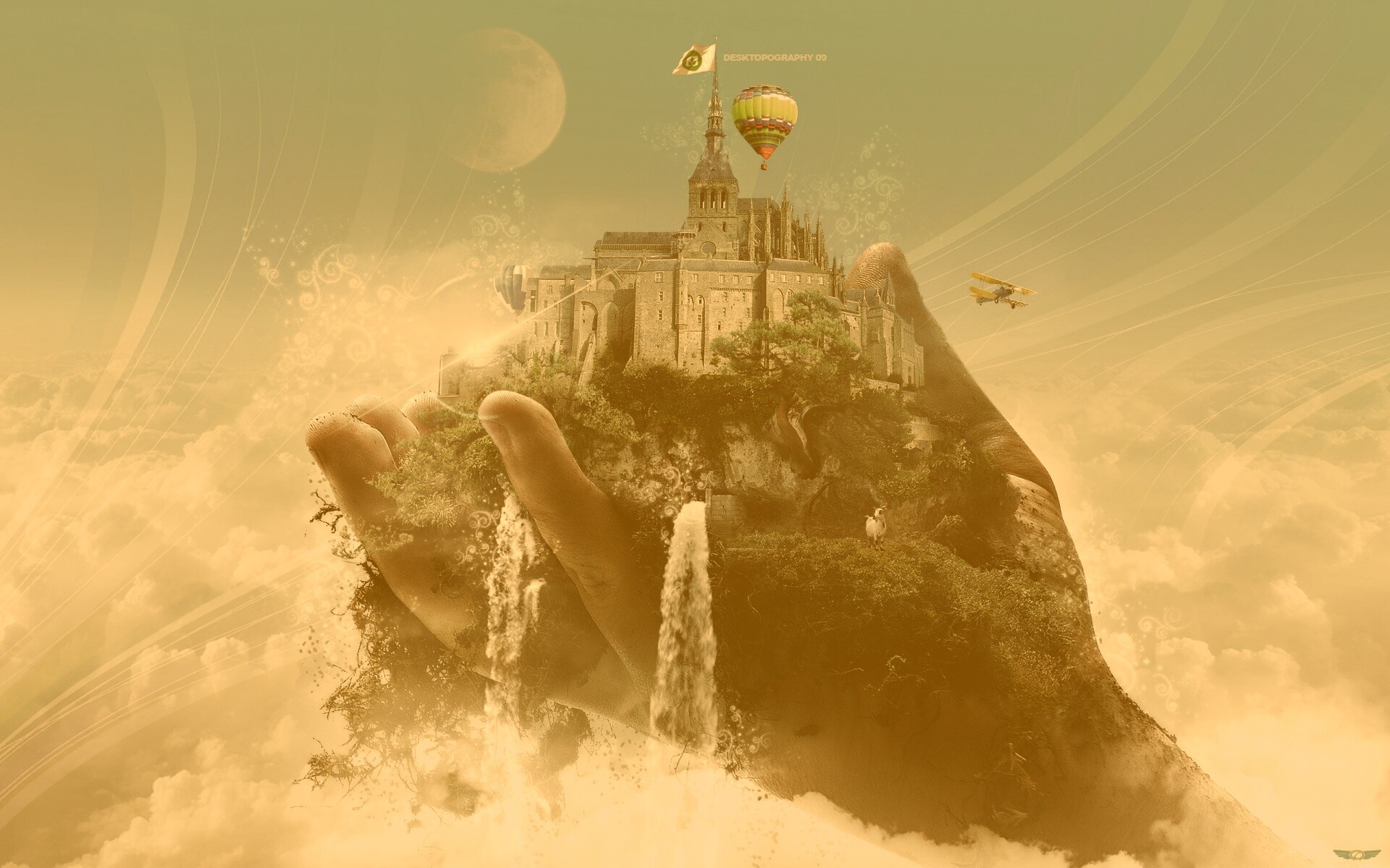 Замок в руке обои