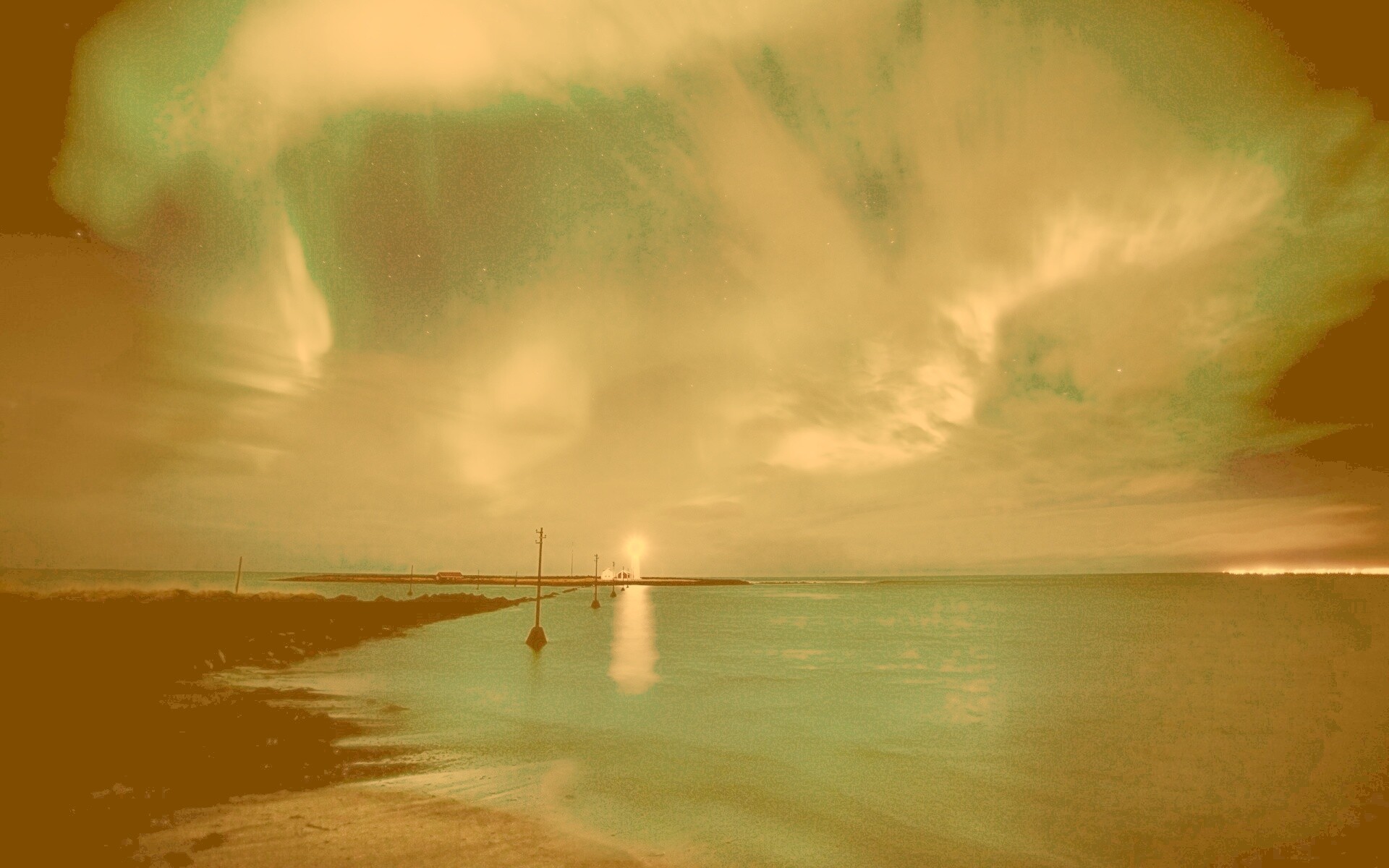 Ночь на севере обои