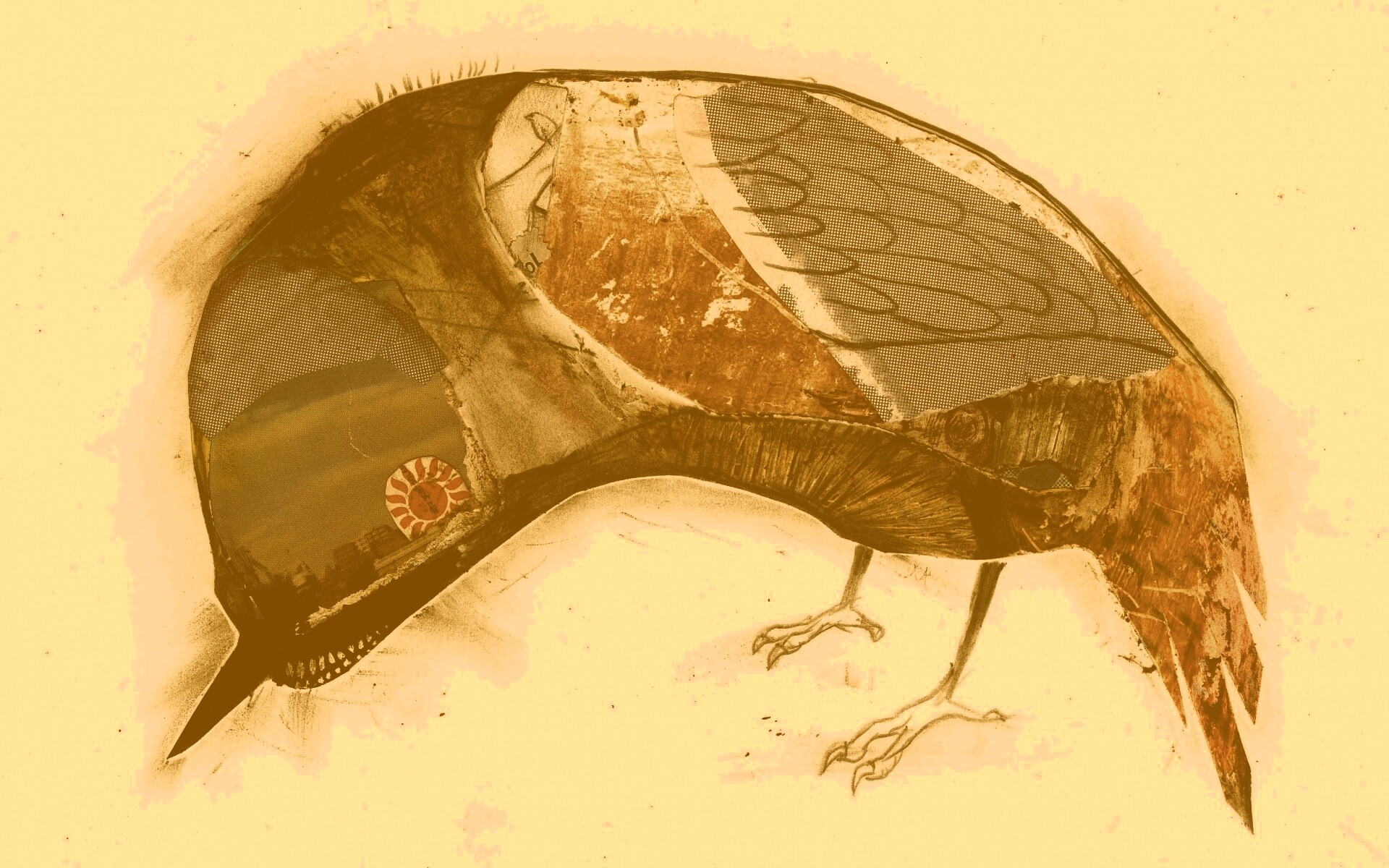 Аппликация Стефана Томпсона "Птица" обои