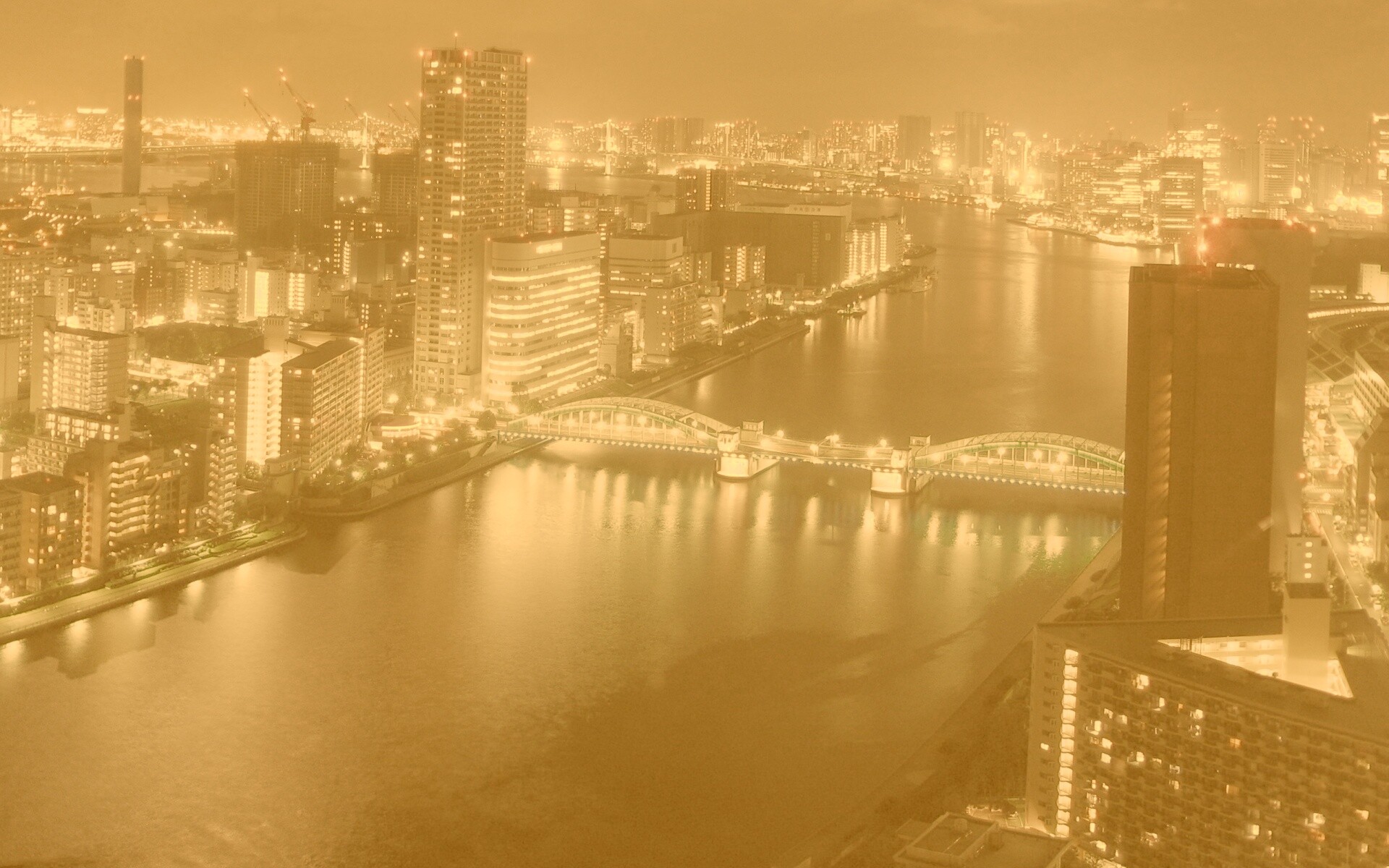 Ночной город обои