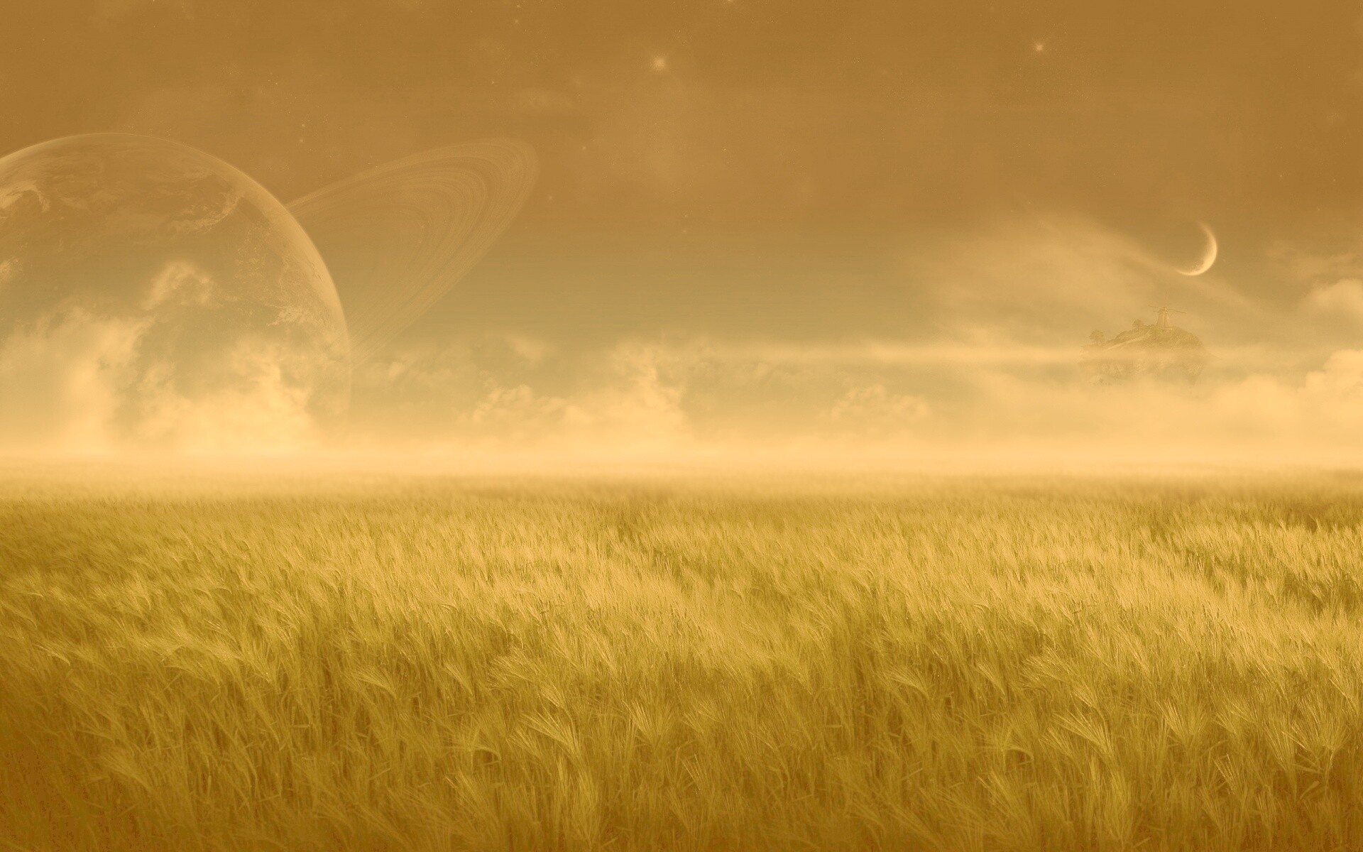 Луг на другой планете обои