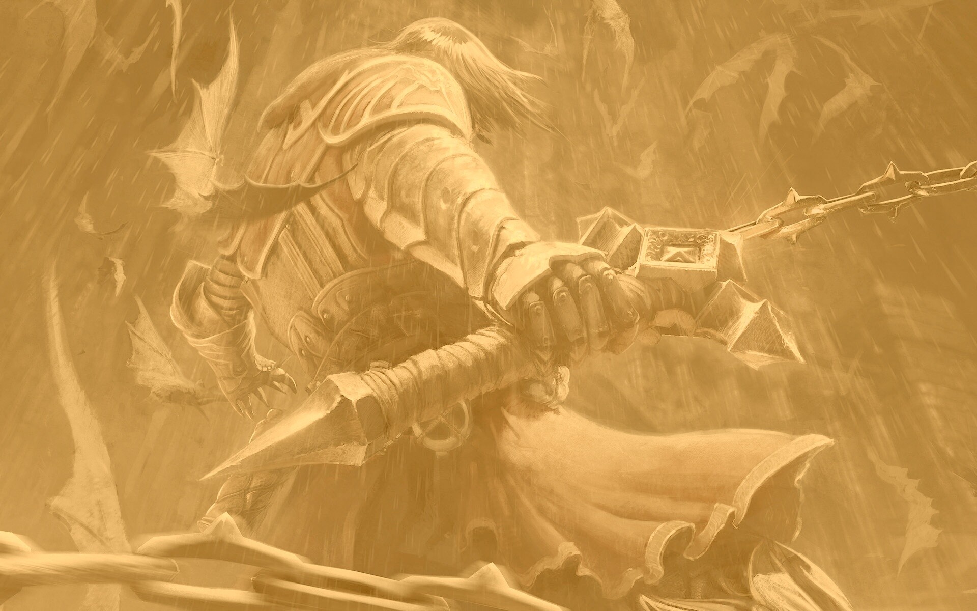 Воин с булавой обои