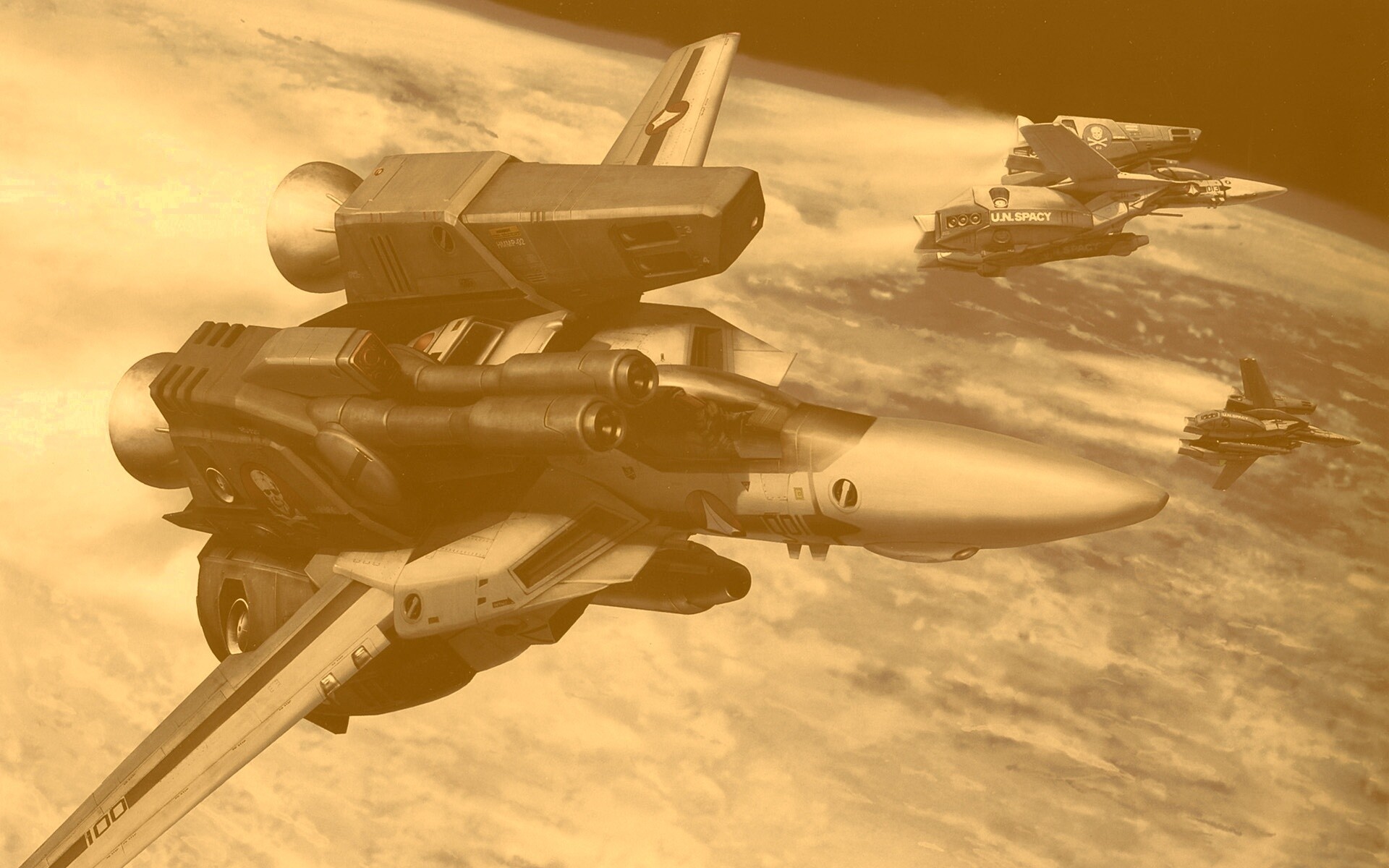 Эскадрилия легких космических истребителей обои