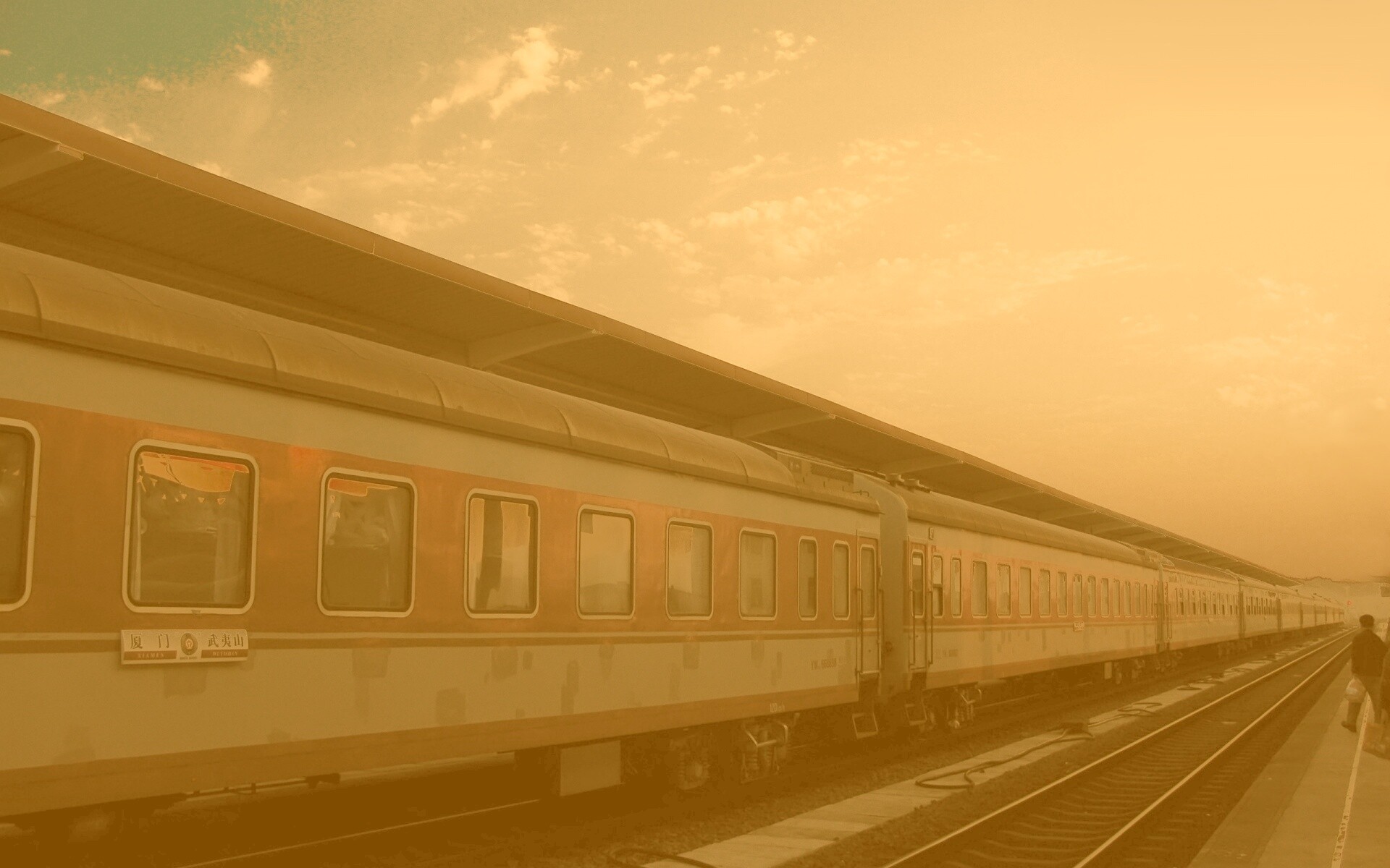 Пассажирский состав обои