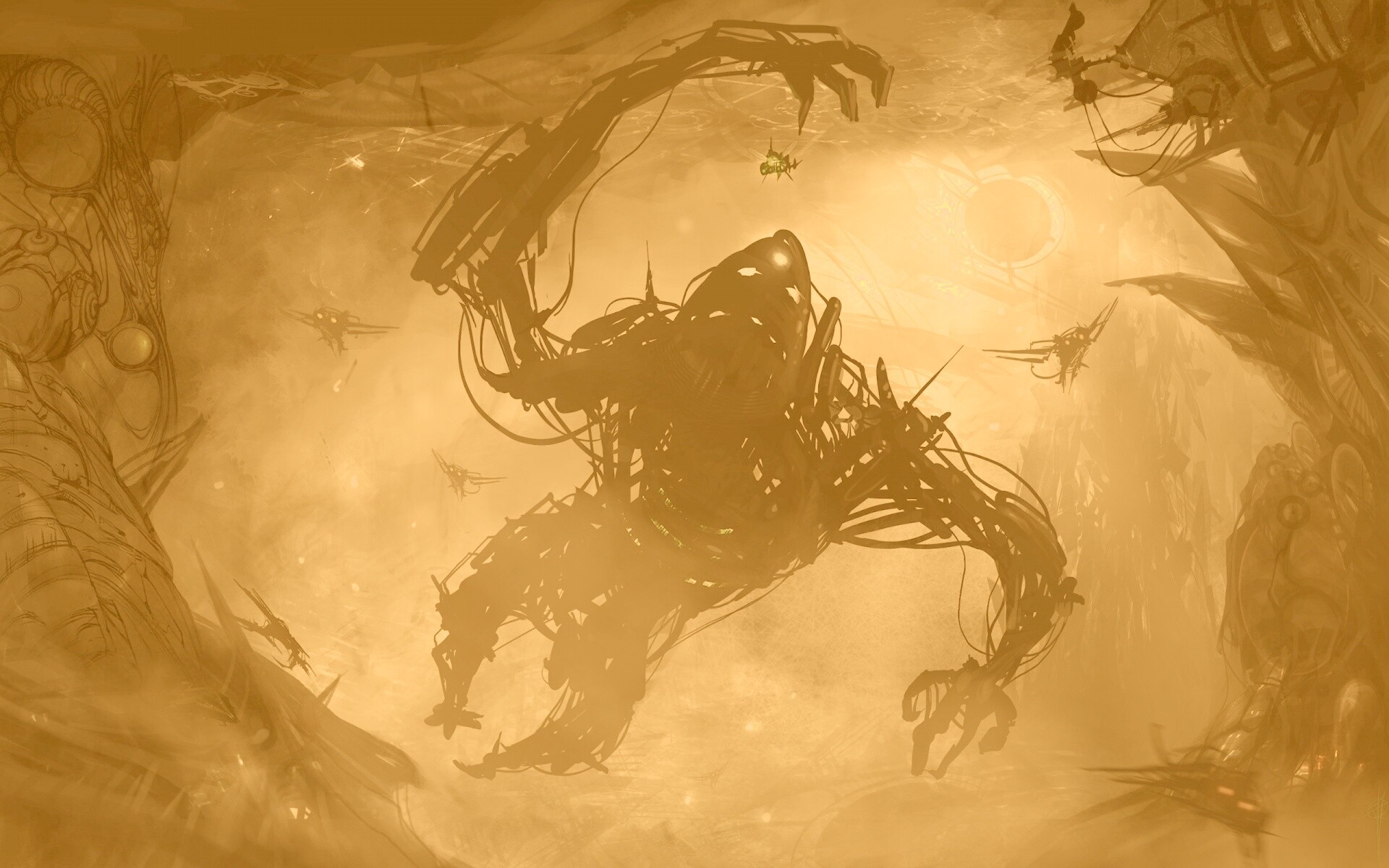 Подзёмный темный монстр обои